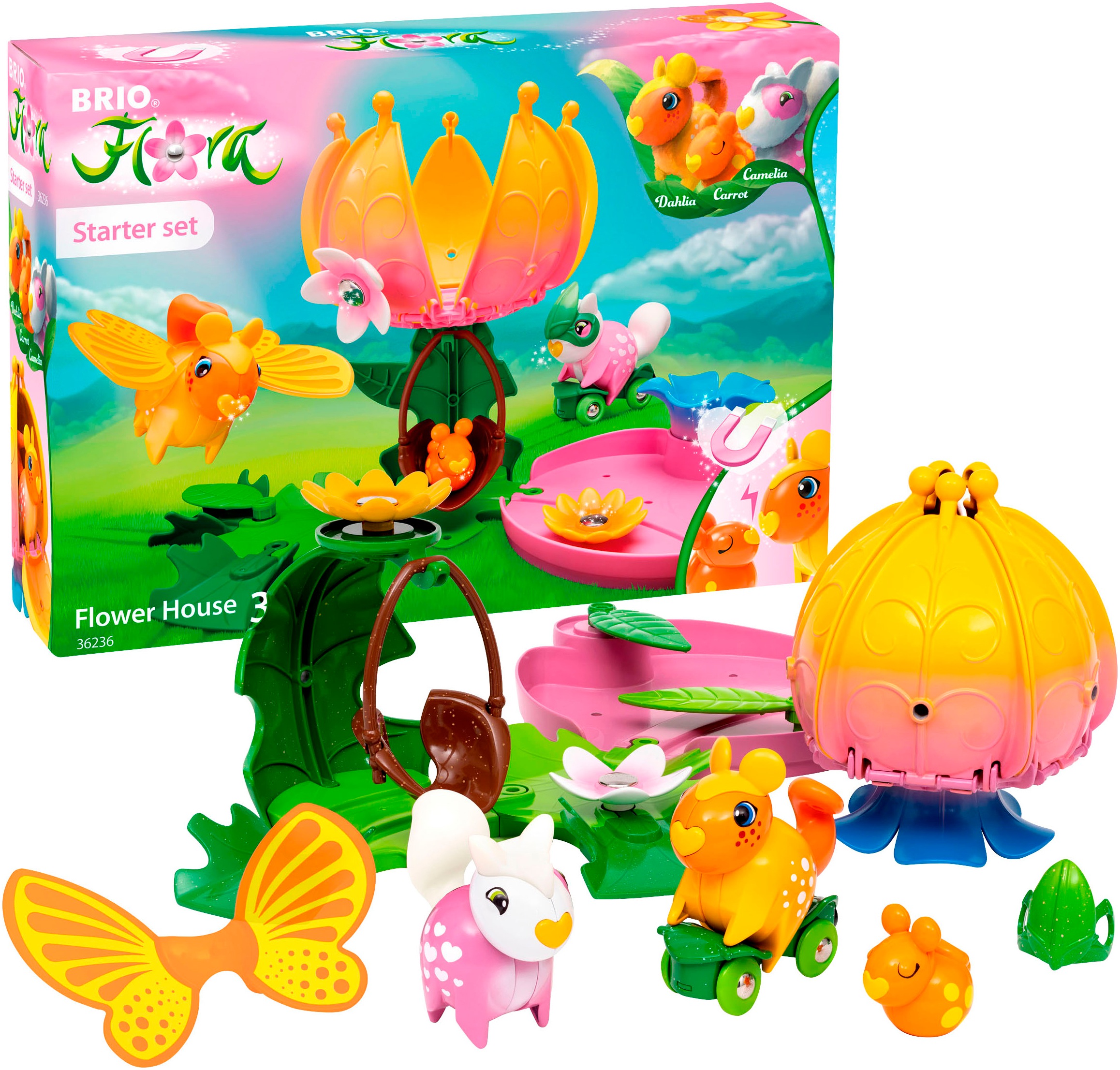 BRIO® Spielwelt »BRIO Flora, Starter-Set Blumenhaus (36236)«, (19 tlg.)