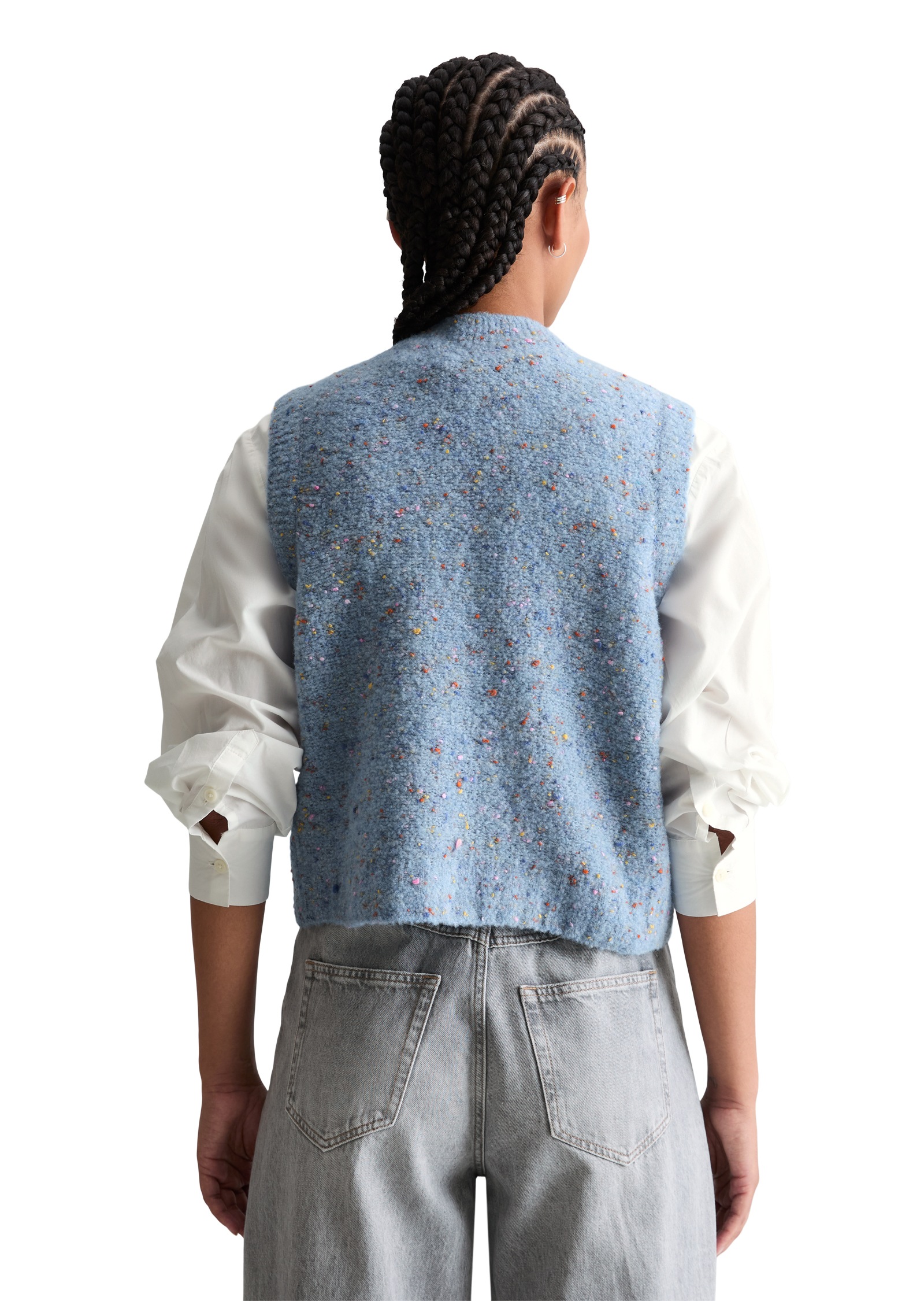 Marc OPolo DENIM Strickweste ärmelloser Bouclé-Cardigan regular fit aus Sch günstig online kaufen