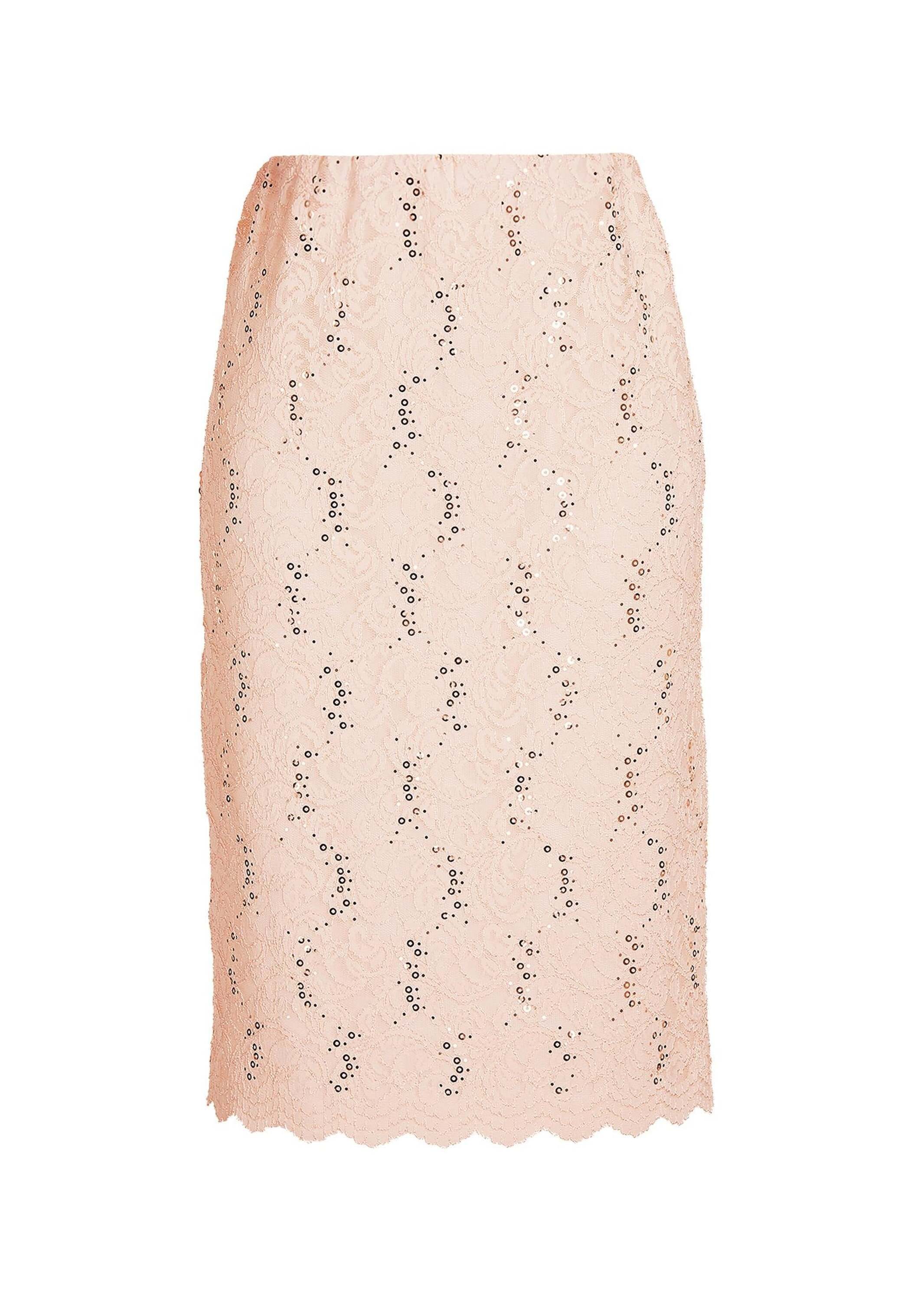 GOLDNER Midirock "Kurzgröße Schicker Rock aus elastischer Spitze" Ohne günstig online kaufen