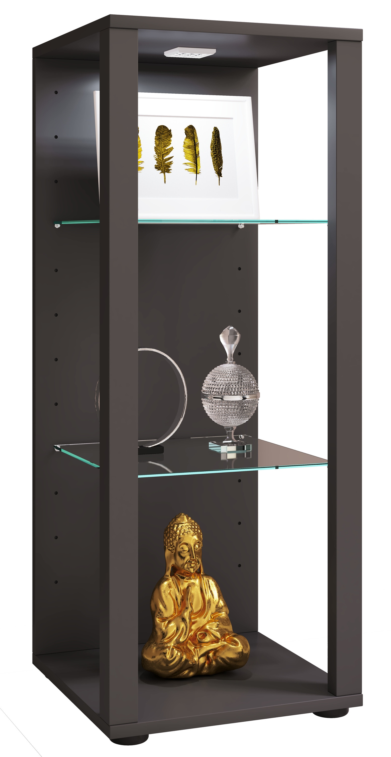 VCM Standvitrine »Glasol«, BxHxL: 35 x 90 x 35 cm - grau - Image 4