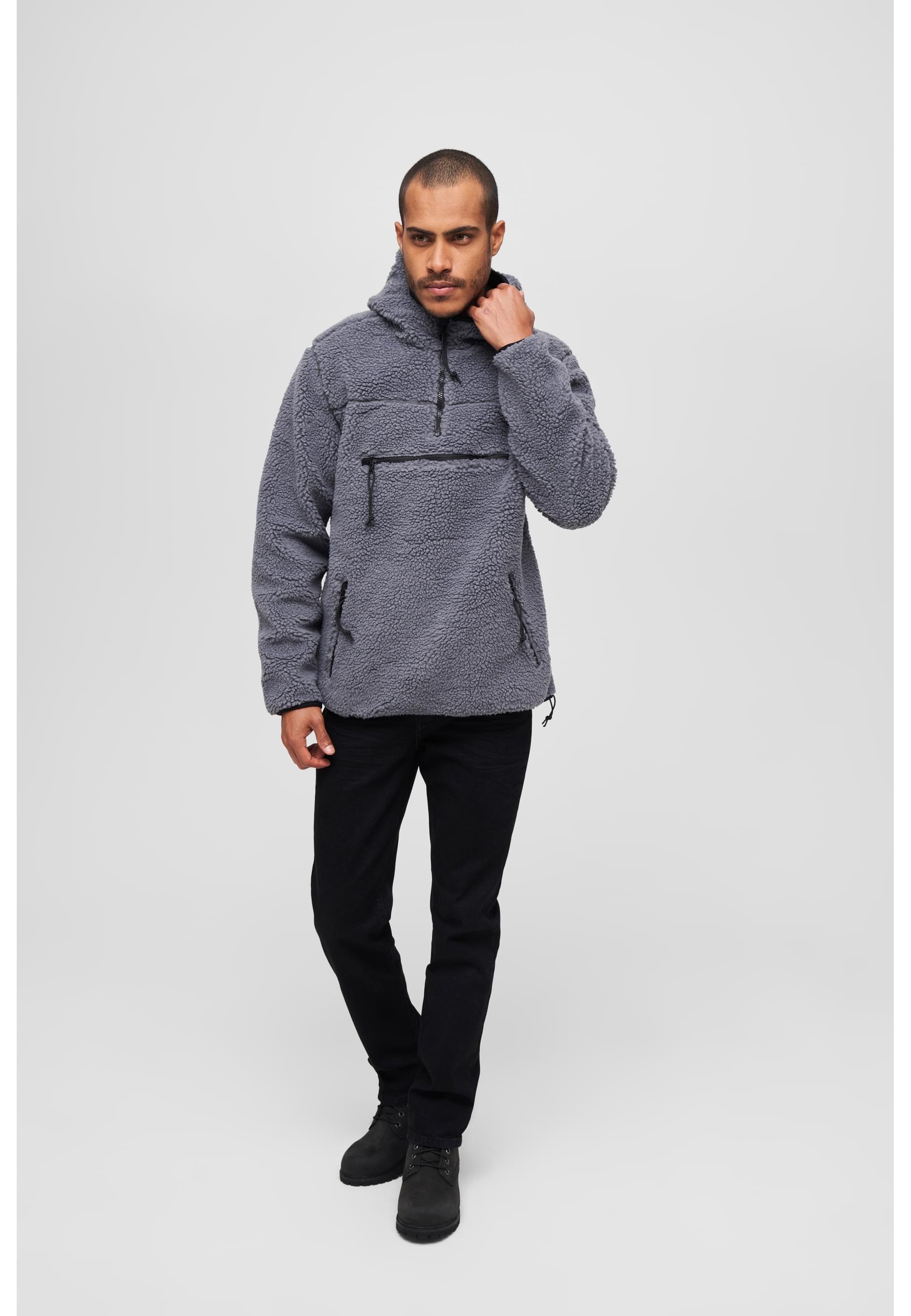 Brandit Anorak »Brandit Herren Teddyfleece Worker Pullover«, (1 St.), mit Kapuze