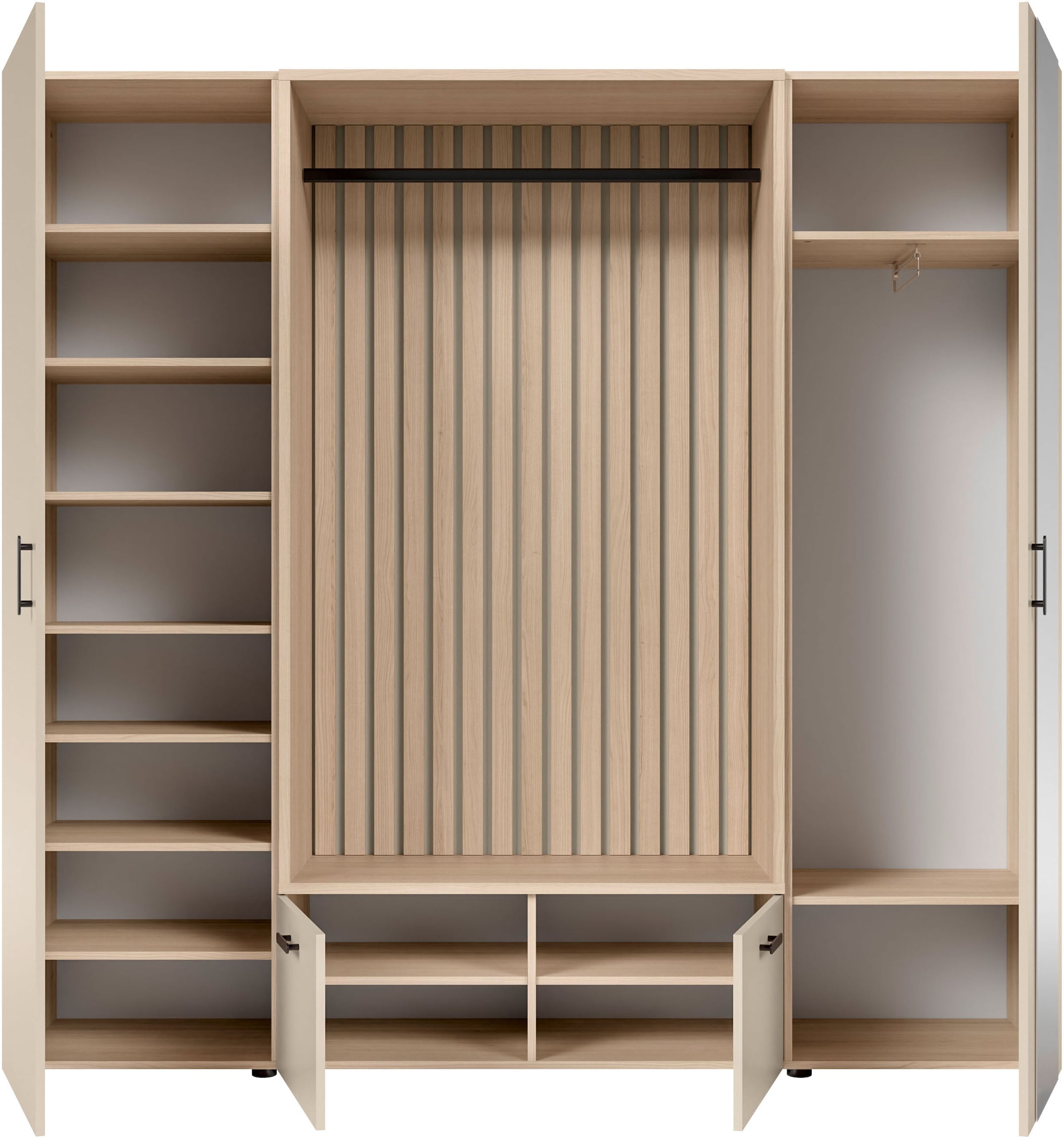 HBZ Garderoben-Set »Hannover Kompaktgarderobe B/H/T 210x200x45 cm« 4 Stk. tlg.
