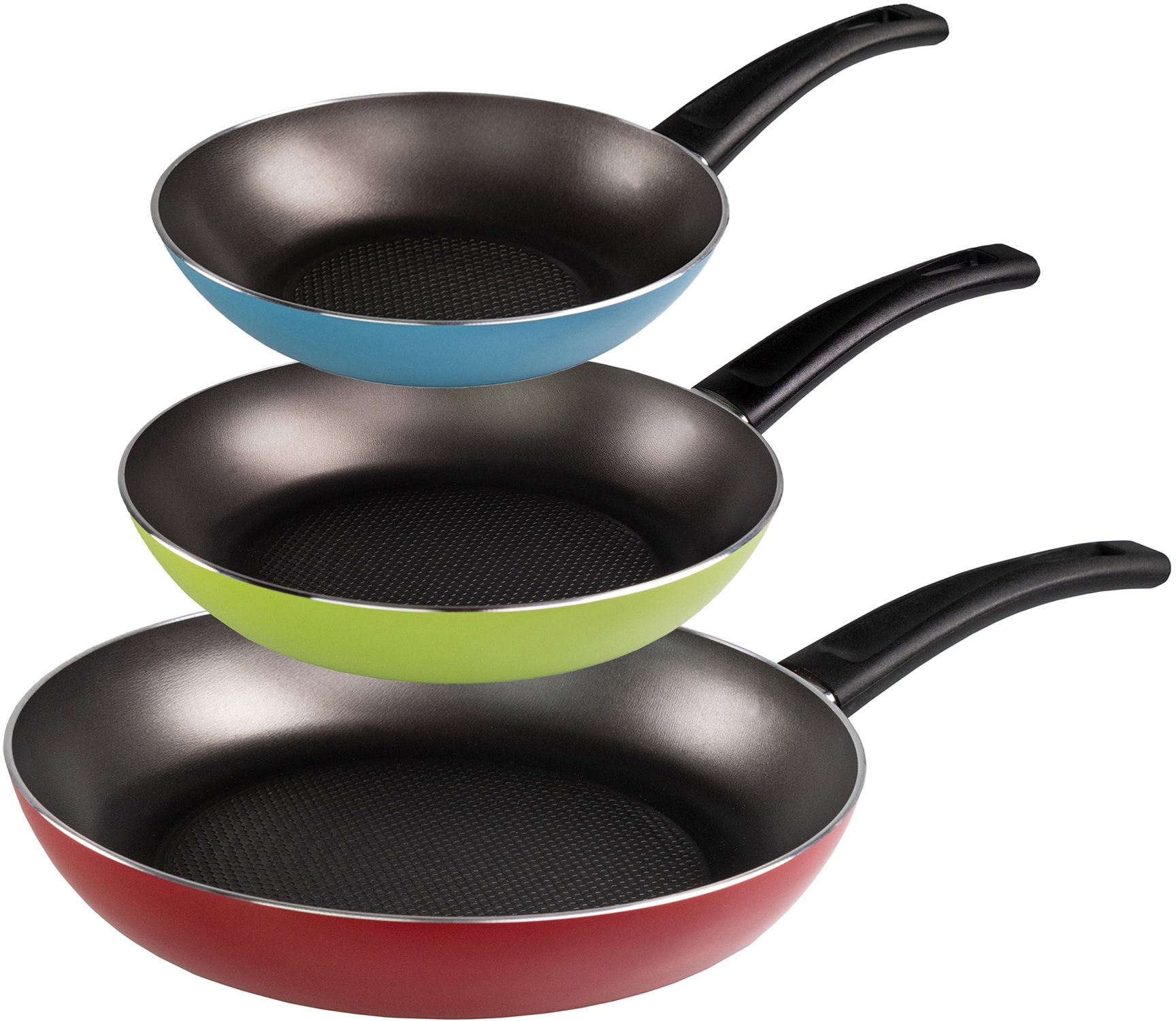 VERY TITAN Pfannen-Set "Very Titan" Aluminium Set, je 1 Pfanne Ø 20/24/28 cm, H: 4,4/4,6/5,1 cm, - 0,9/1,3/2,2 l, 3 Stk. tlg. Induktion