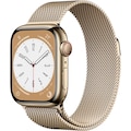 Apple Watch »Watch Series 8 GPS + Cellular 41mm Edelstahl«, (Die Zukunft der Gesundheit. Am Handgelenk.)