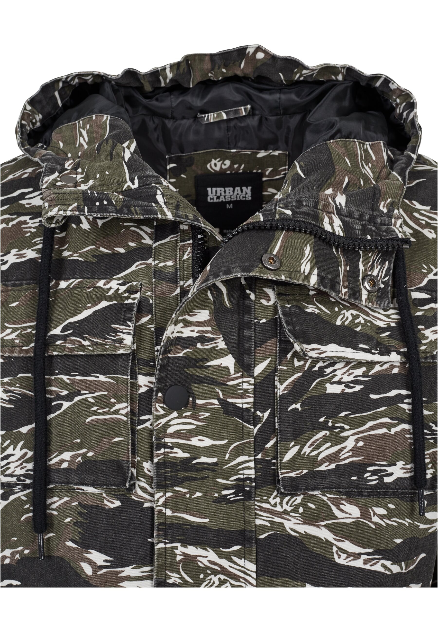 URBAN CLASSICS Allwetterjacke »Urban Classics Herren Tiger Camo Cotton Jacket«, (1 St.), mit Kapuze