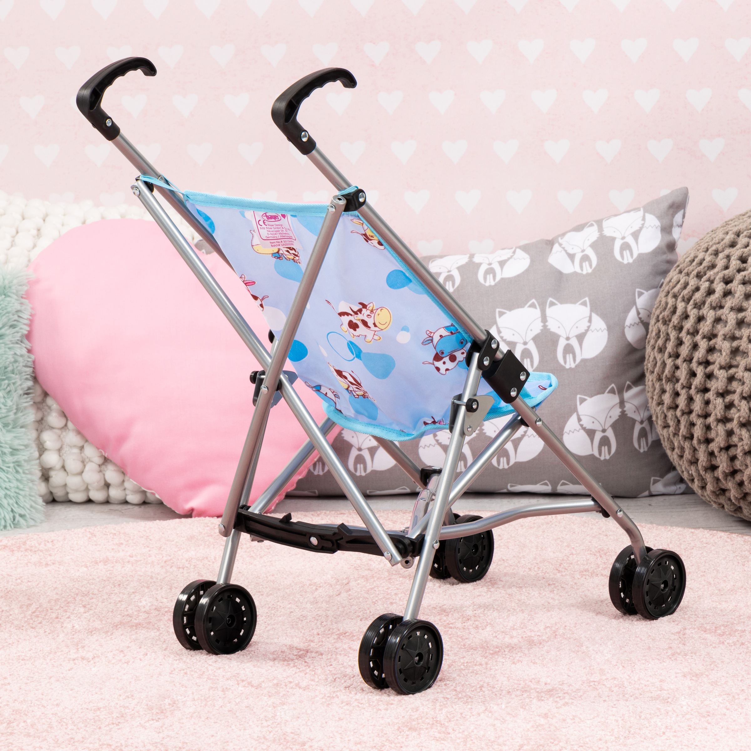 Bayer Puppenbuggy »bordeaux mit Einhorn«
