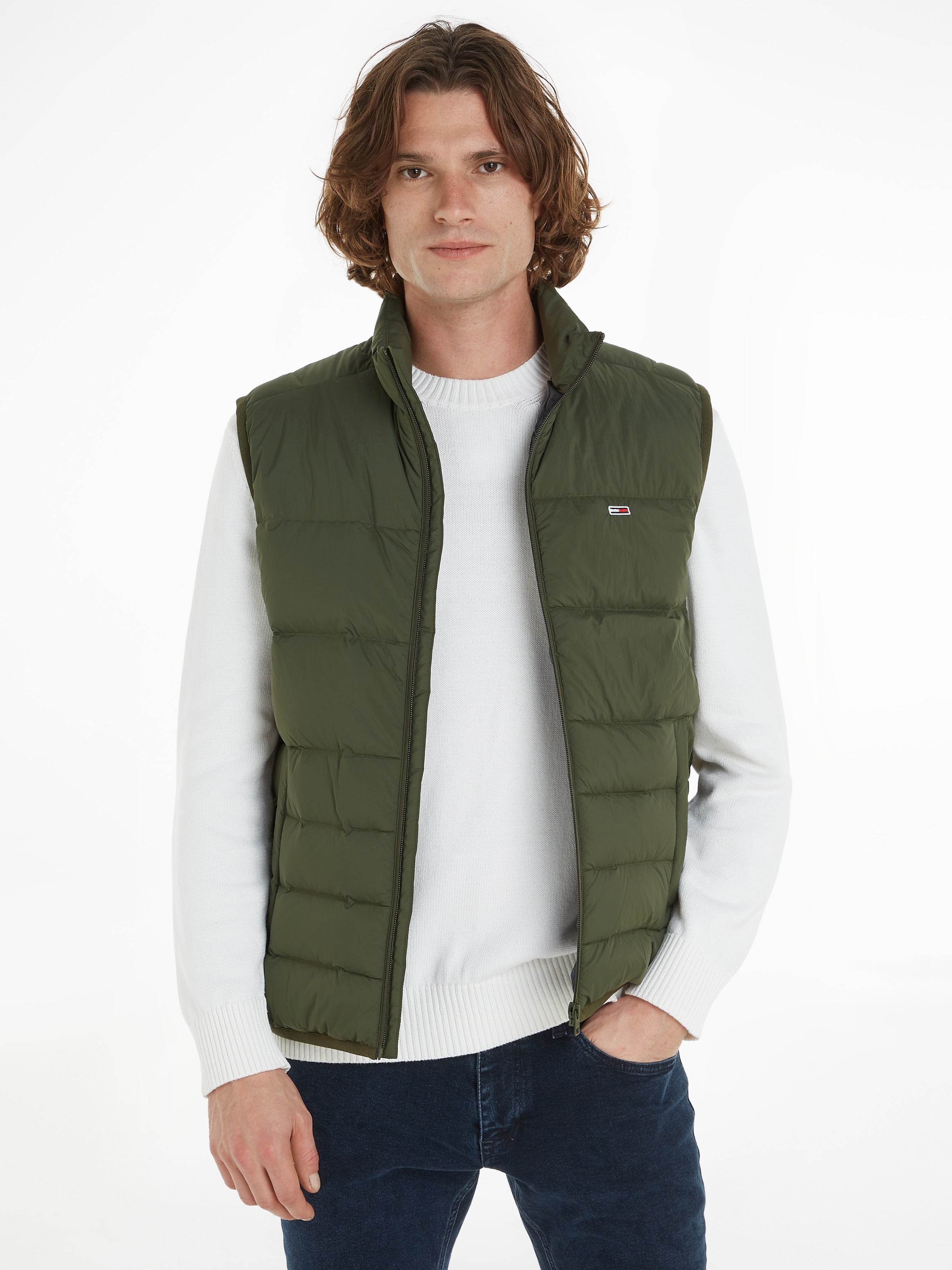 Tommy Jeans Steppweste "TJM LIGHT DOWN VEST", mit Logostickerei