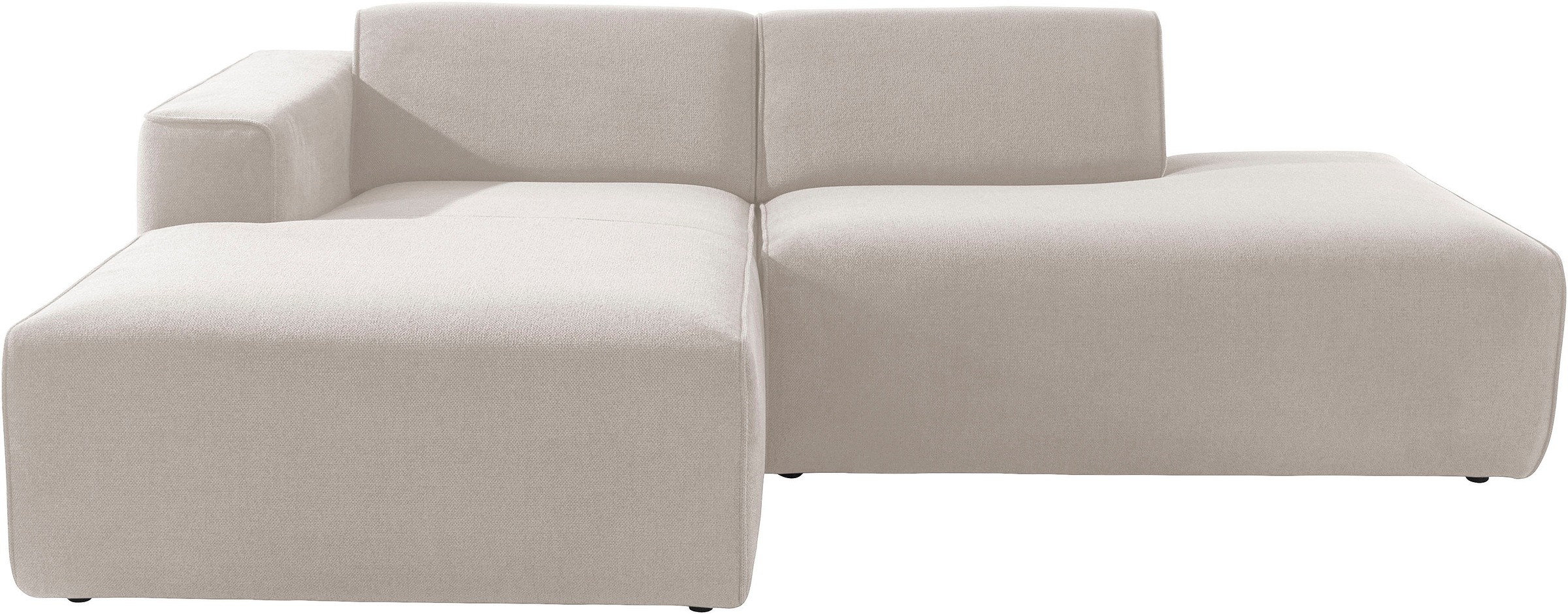 andas Ecksofa "Noord", mit Kedernaht, Breite 227 cm, Cord, Struktur günstig online kaufen