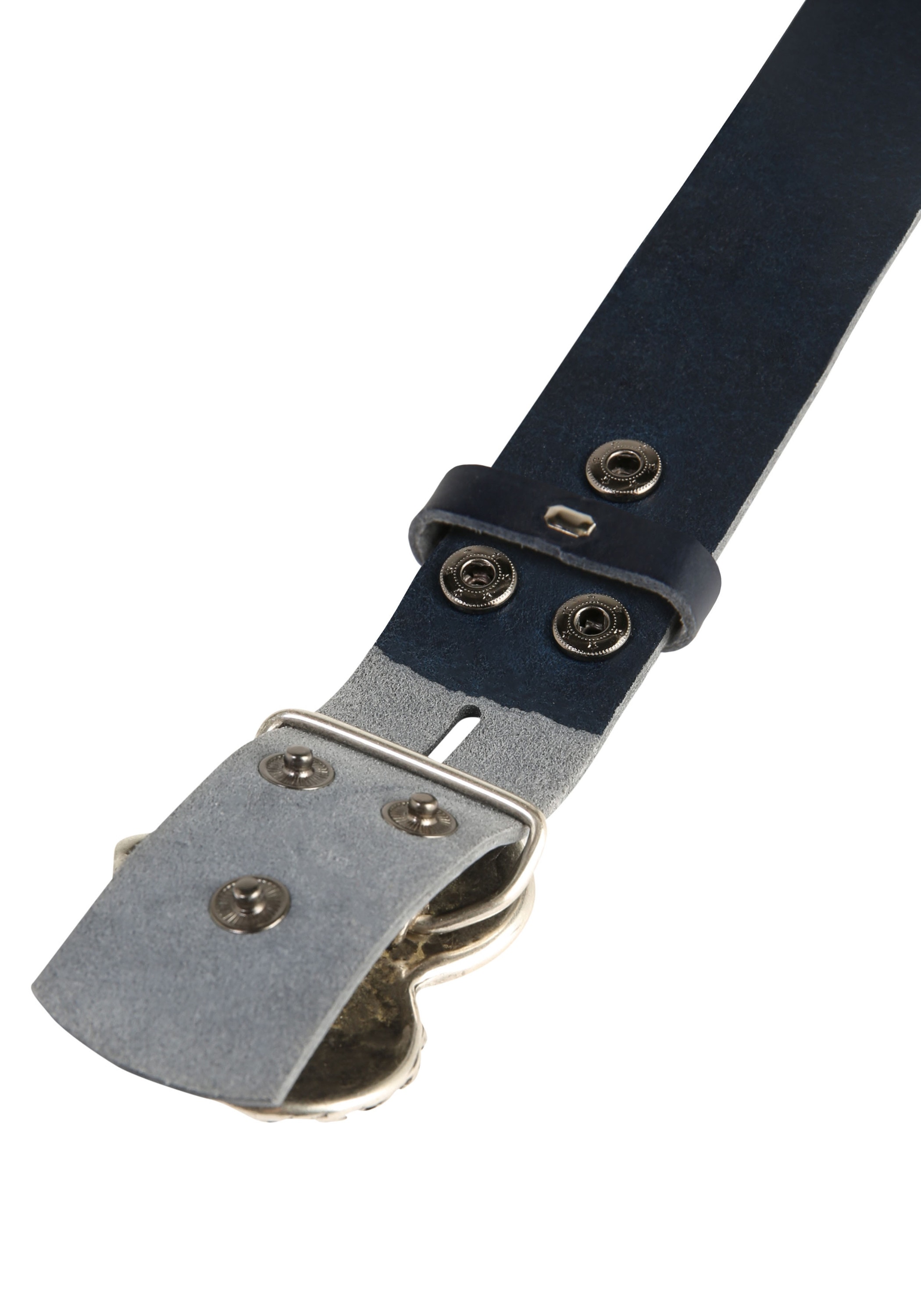 Rettungsring Gürtel Ledergürtel »»Soft Boom Navy«, mit austauschbarer Schließe »Rosenherz Halb««