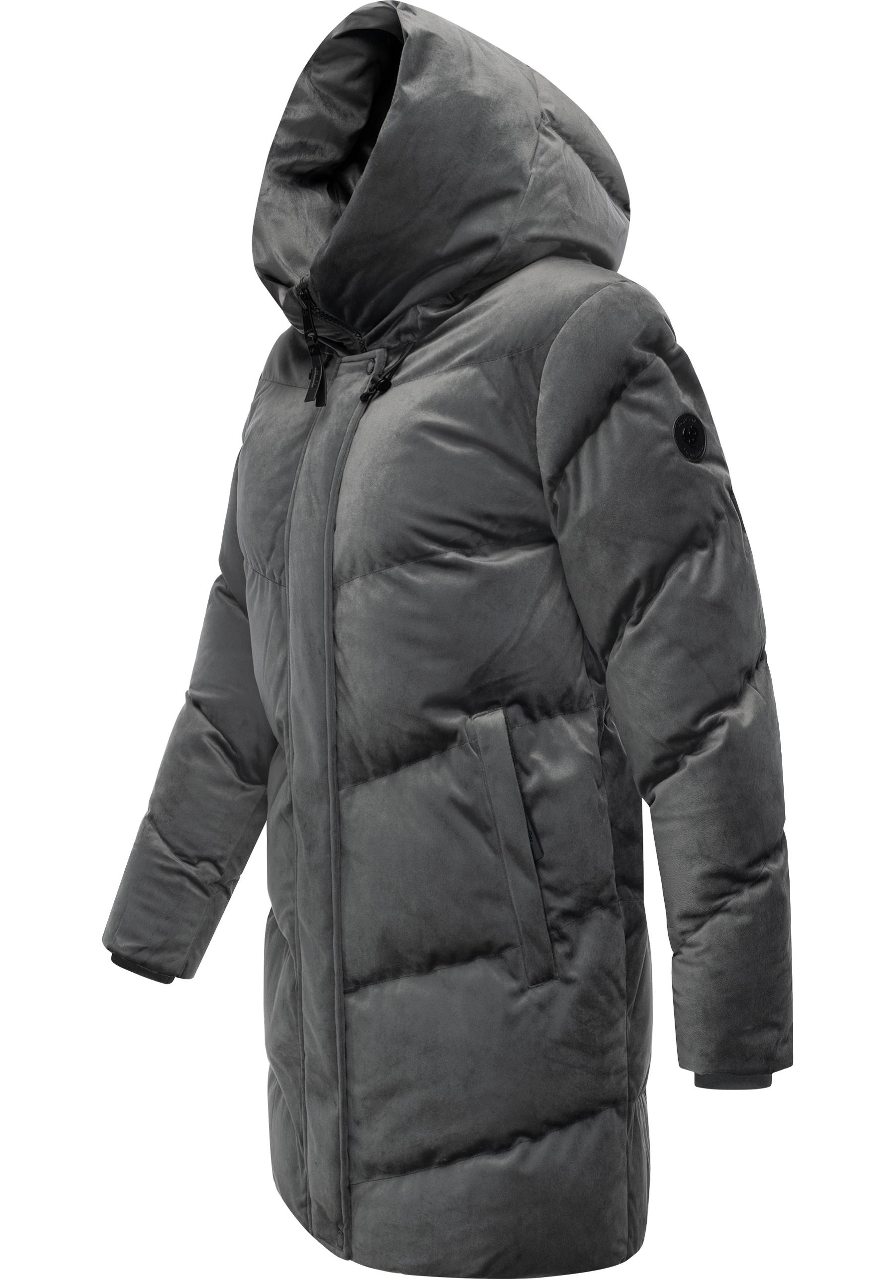 Ragwear Kurzmantel »Avelin Velvet YOUMODO«, Gesteppter Wintermantel aus kuscheligem Samt-Material