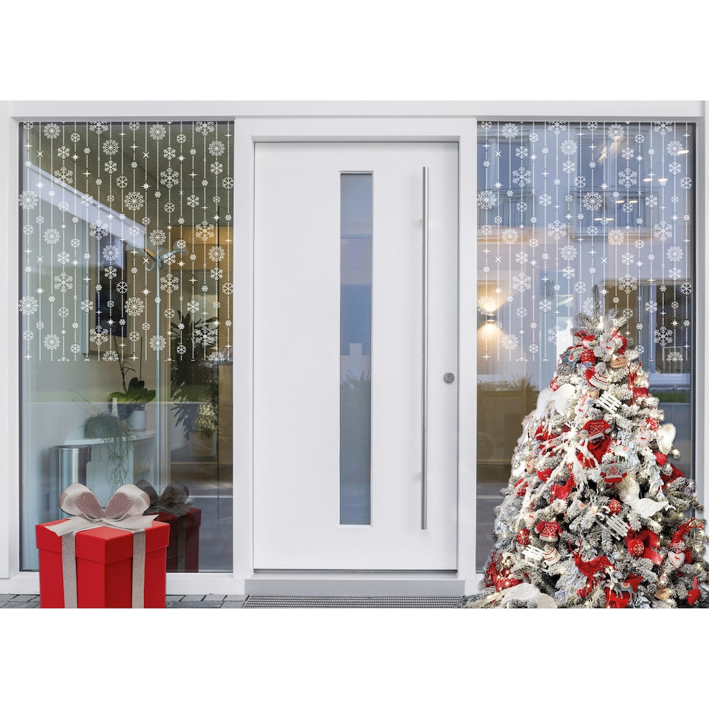 MySpotti Fensterfolie »Look Schneeflocken white«, halbtransparent, glattstatisch haftend