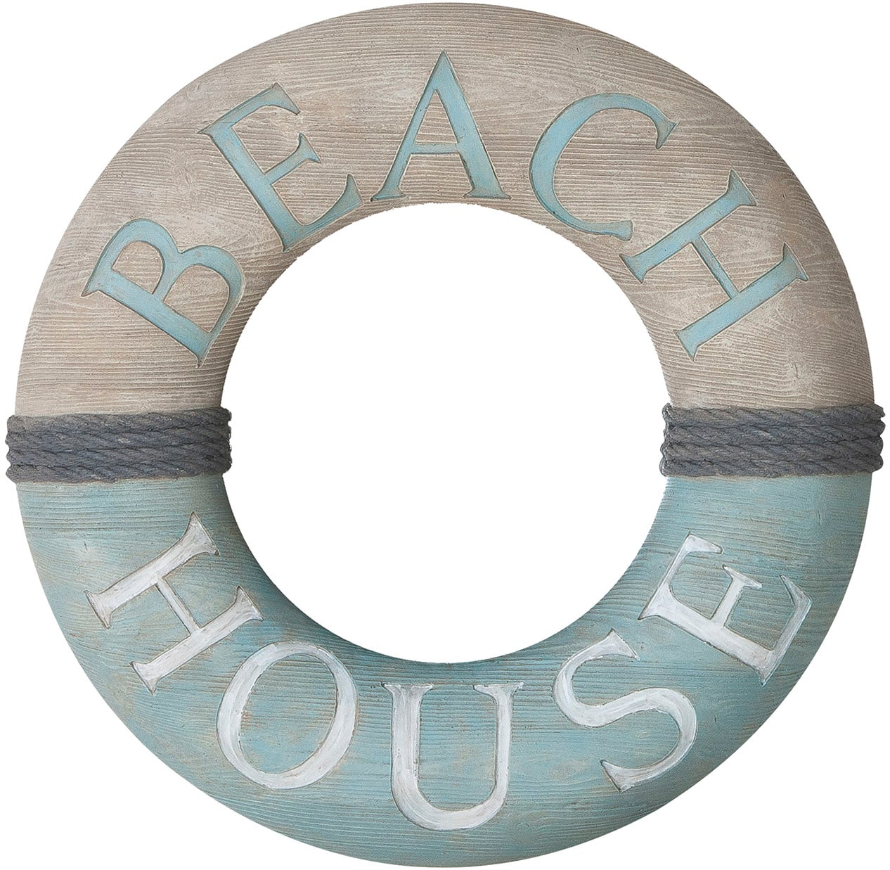 GILDE Wandspiegel "Spiegel rund Beach house grau H. 45 cm", (1 St.) günstig online kaufen