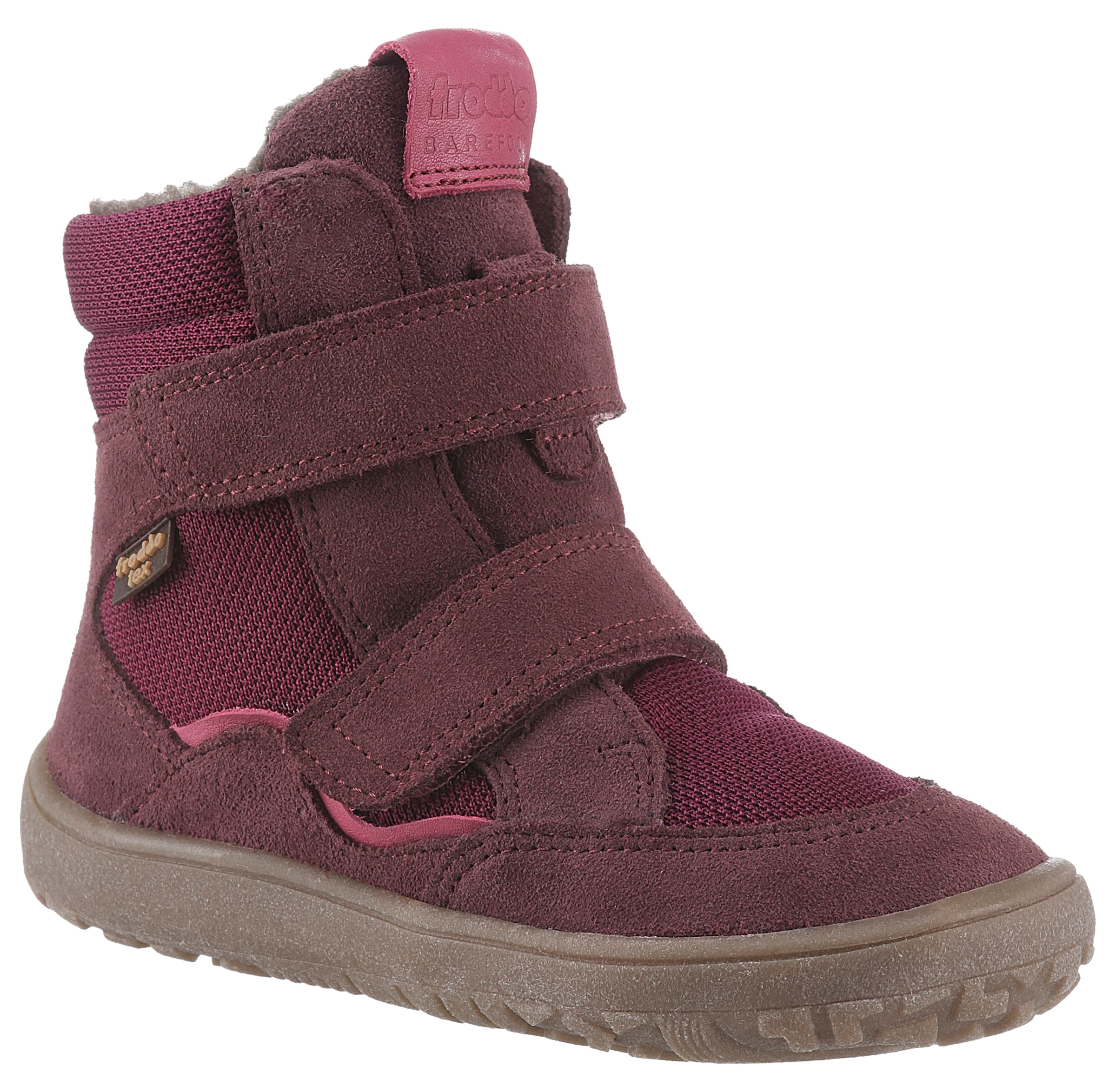 Barfußschuh »BAREFOOT TEX WINTER«, Winterstiefel, Klettstiefel mit kuscheligem Wollfutter