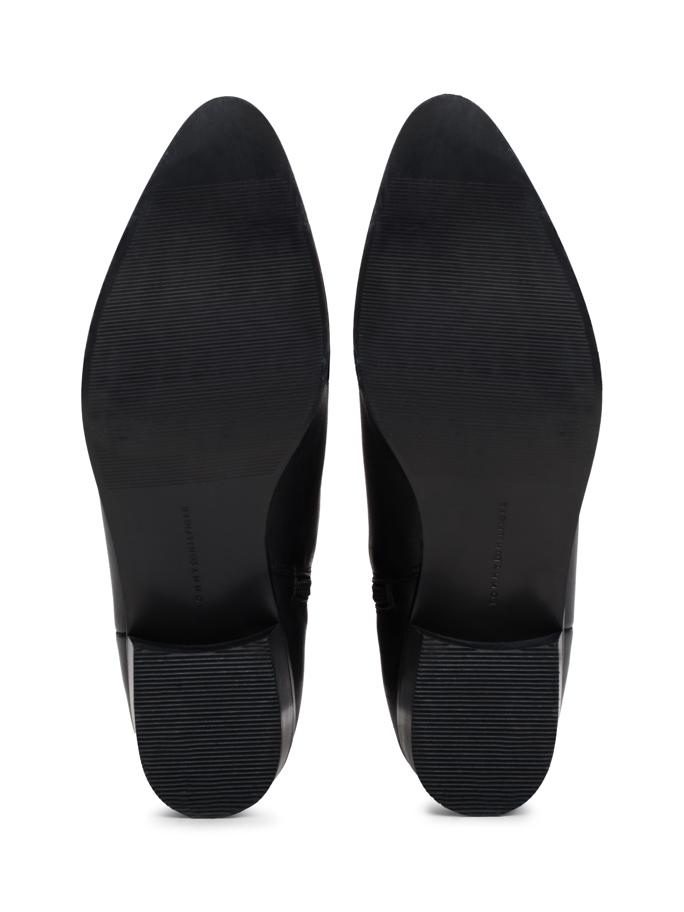 Tommy Hilfiger Stiefelette »LOW COWBOY FLAT LEATHER«, Basic, Blockabsatz, Businesschuh in schmaler Form