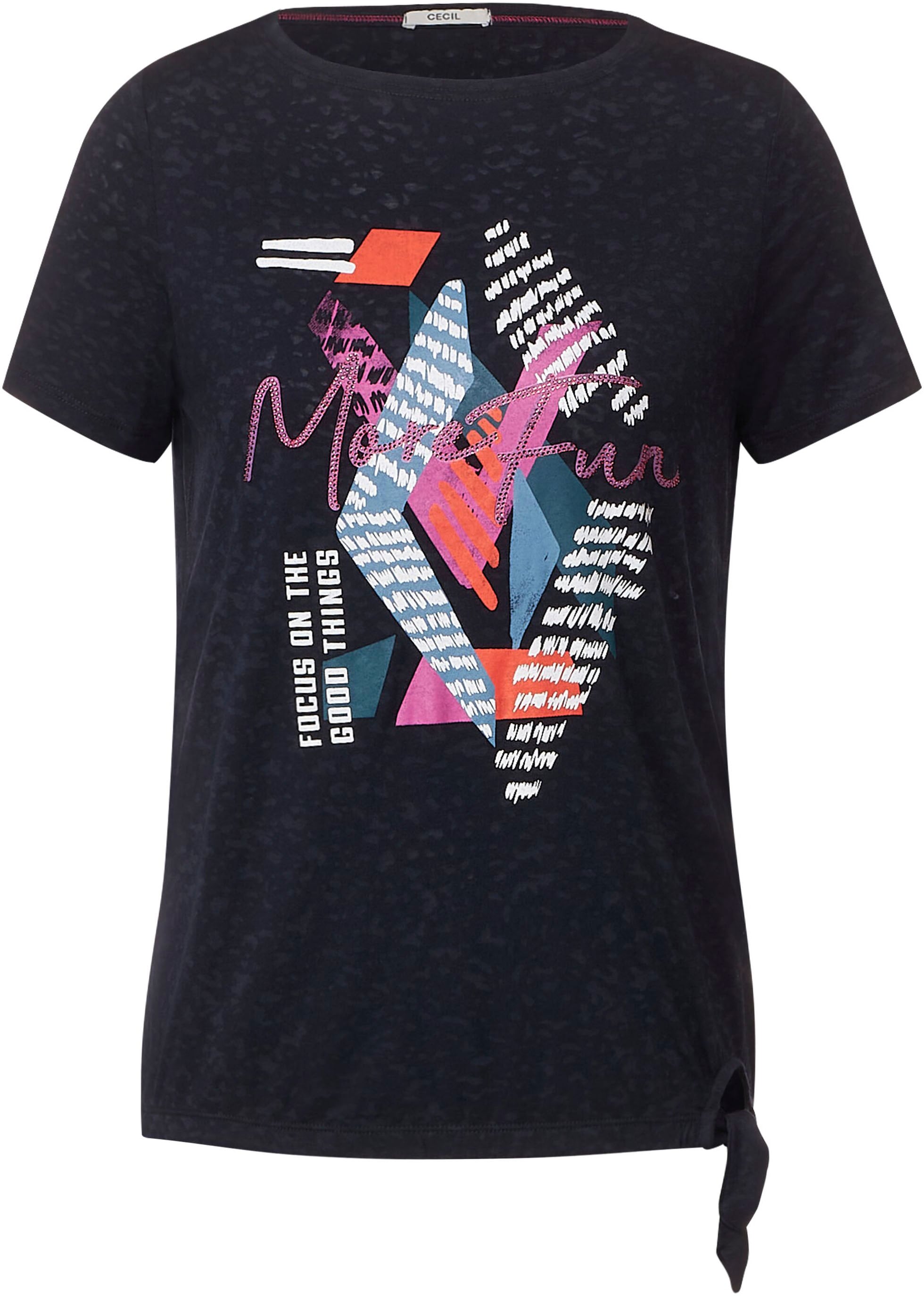 Burn-Out-Design T-Shirt, Cecil im | BAUR für kaufen