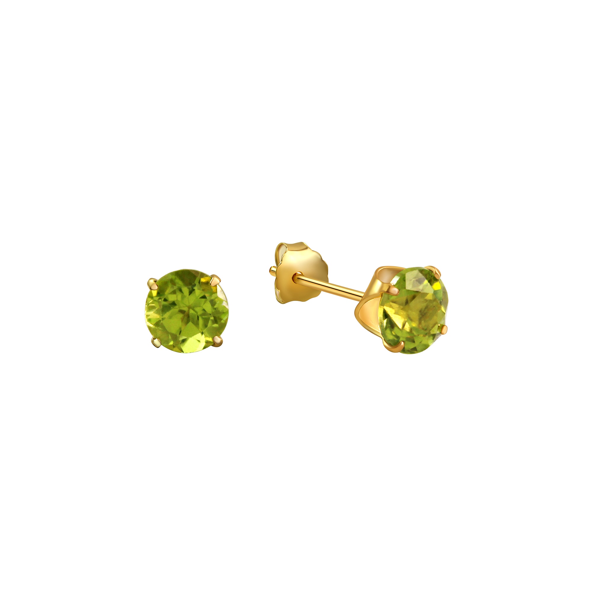 Paar Ohrstecker »333 Gold mit echten Peridot-Steinen 5mm«