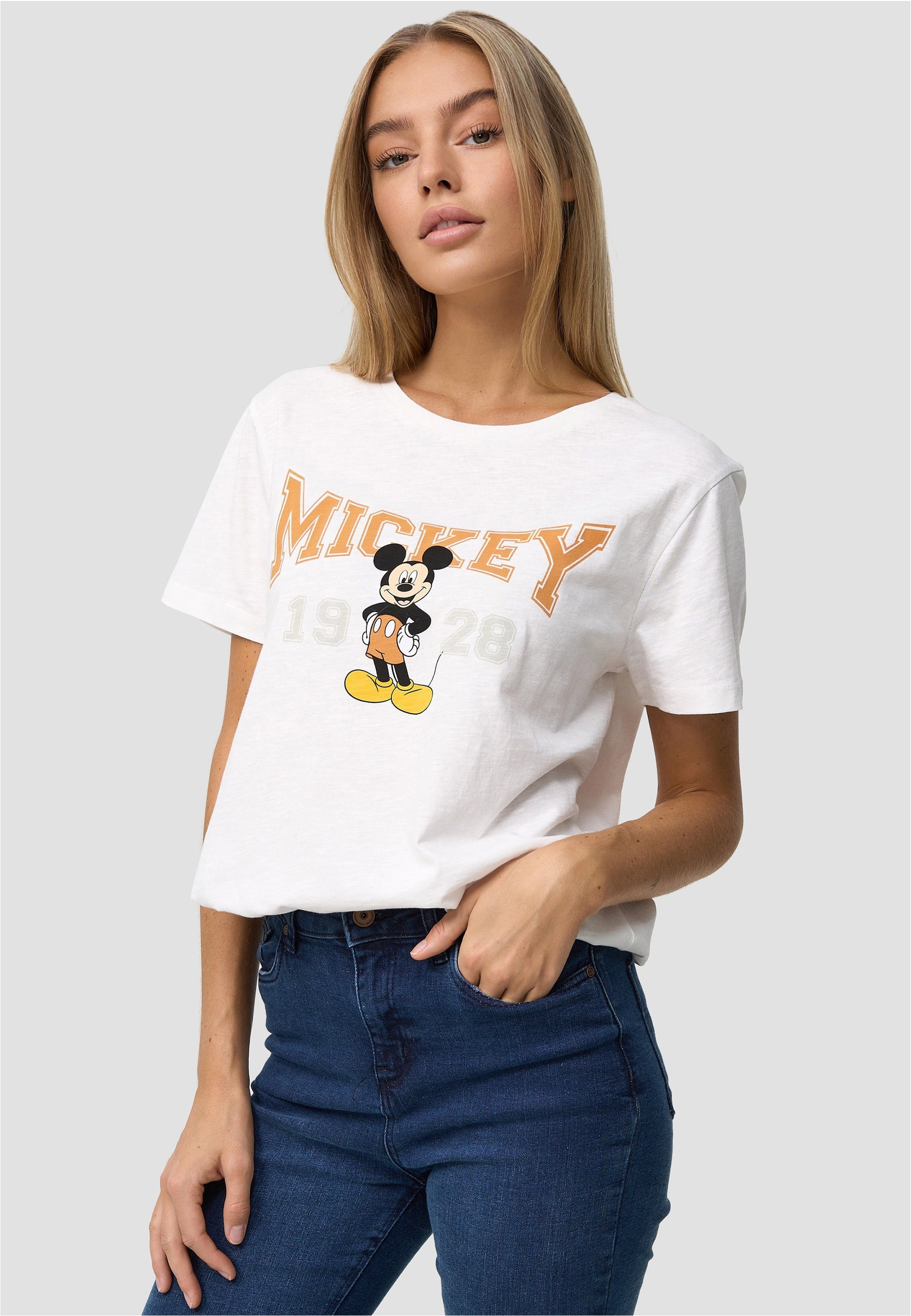 Recovered T-Shirt »Mickey Mouse Varsity«, (1 tlg.), mit coolem Mickey Mouse-Print