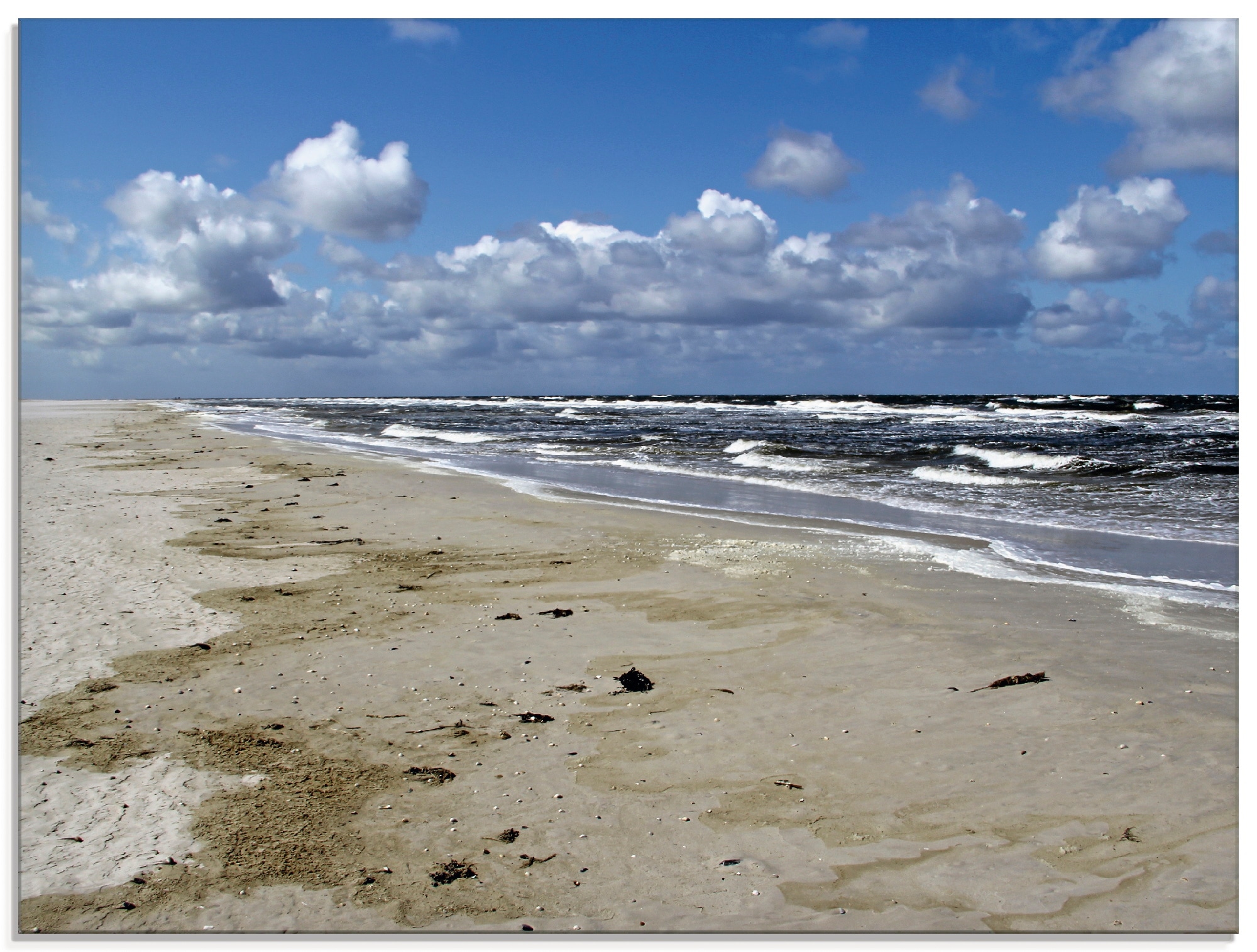 Artland Glasbild "Nordsee - Urlaubsfeeling pur", Strand, (1 St.), in verschiedenen Größen