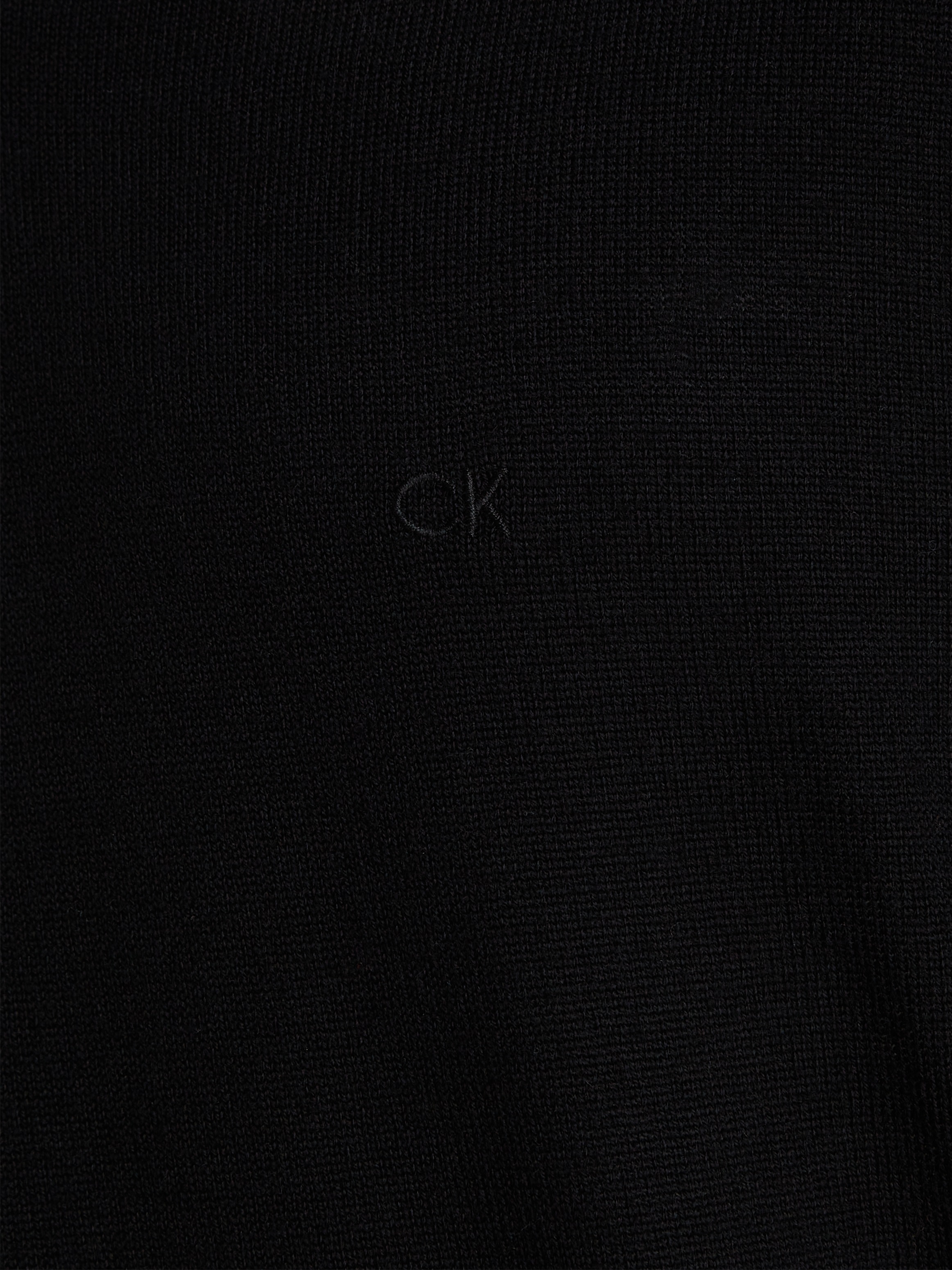 Calvin Klein Strickpullover »MERINO VNECK SWEATER«, mit Markenlabel