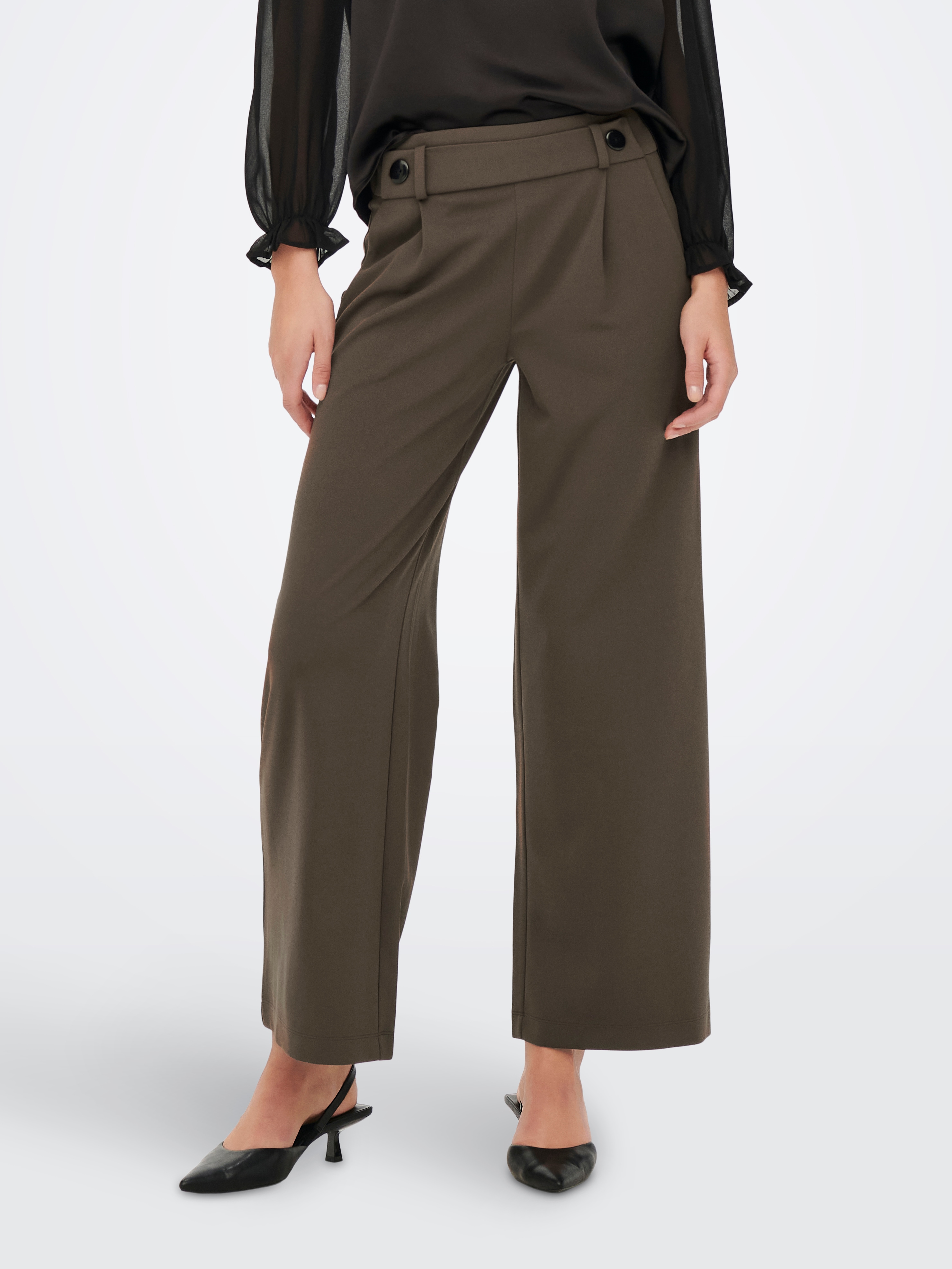 JDY Jerseyhose "JDYGEGGO NEW LONG PANT JRS NOOS" Materialmix, weit geschnitten