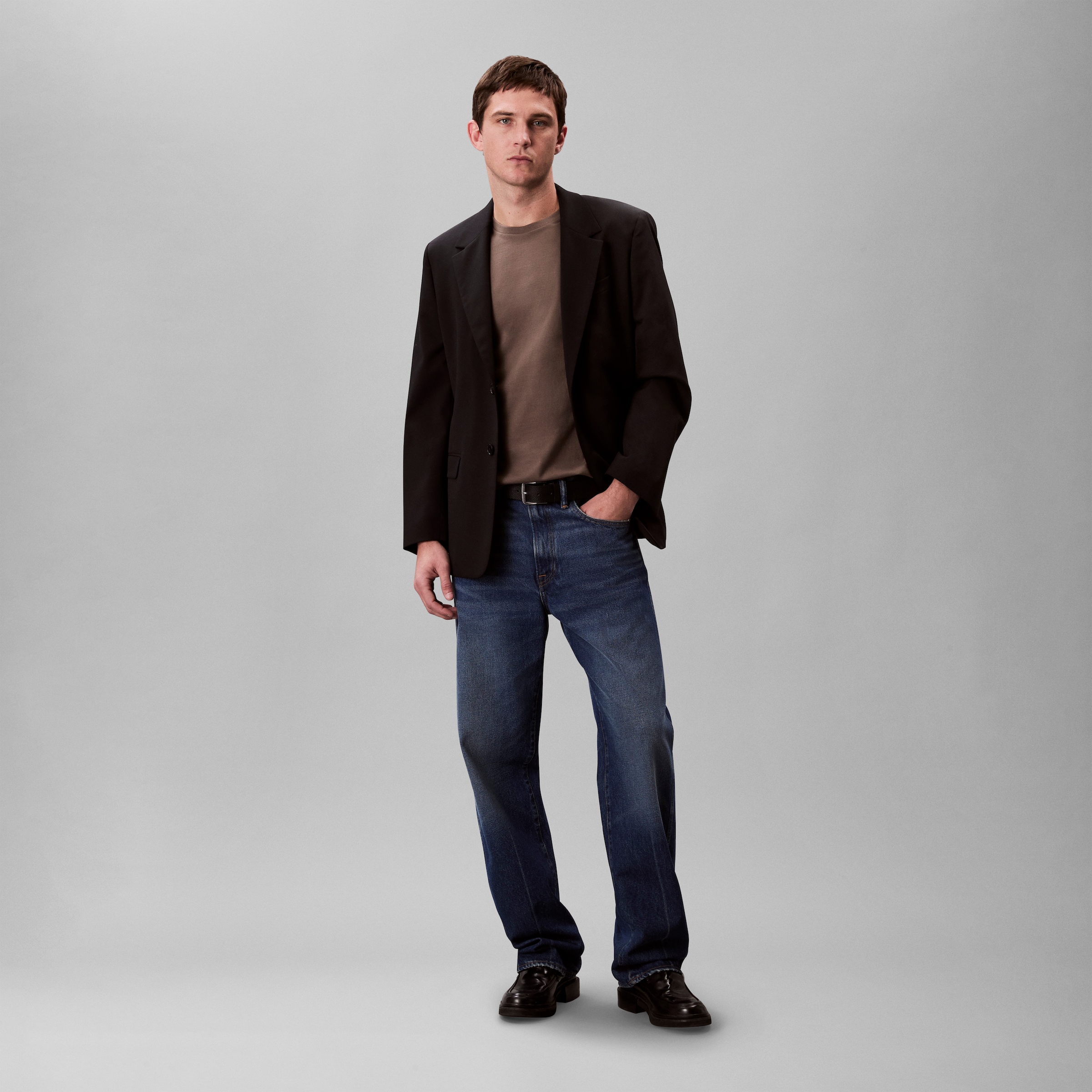 Calvin Klein Jeans T-Shirt »SS SMOOTH CTTN SOLID CREWNK TEE«, mit Logo