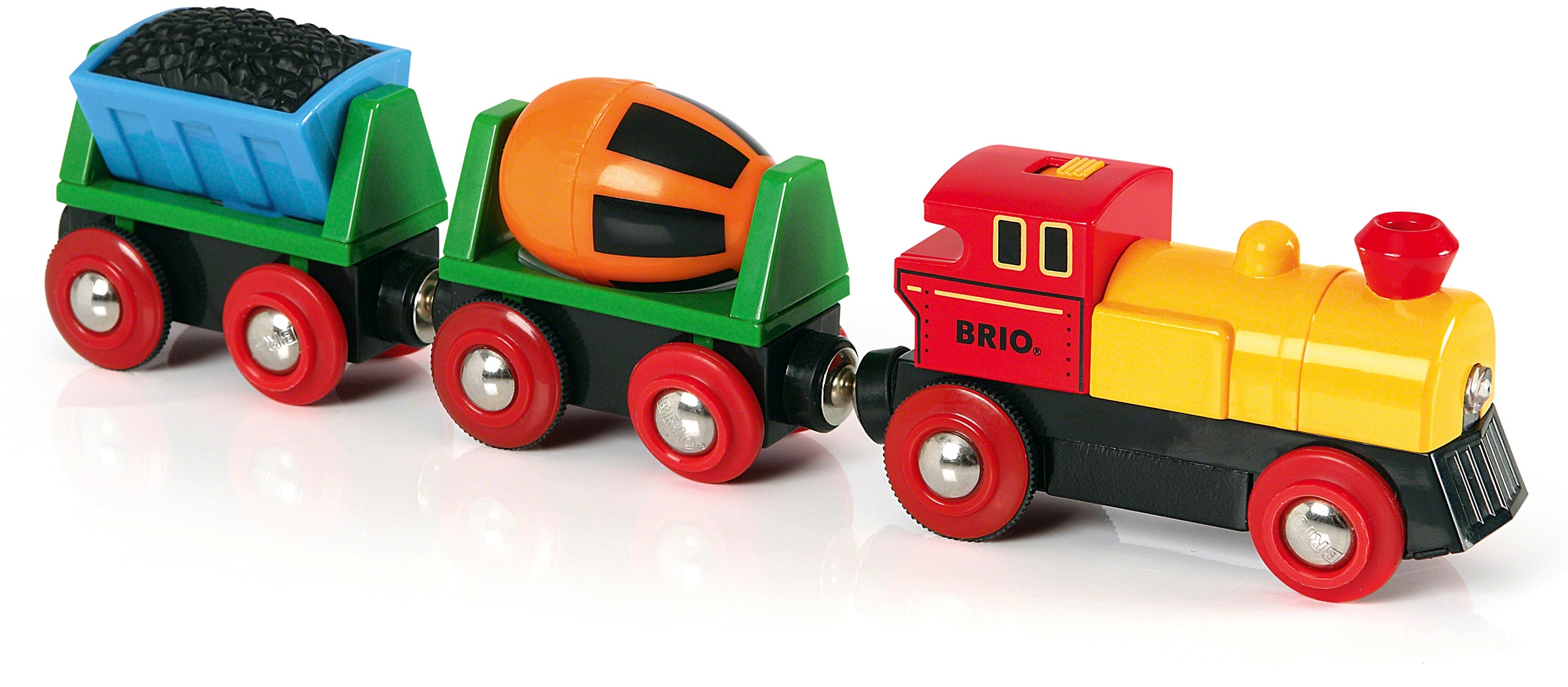 Spielzeug-Eisenbahn »BRIO® WORLD, Zug mit Batterielok«, mit LichtMade in Europe, FSC®...
