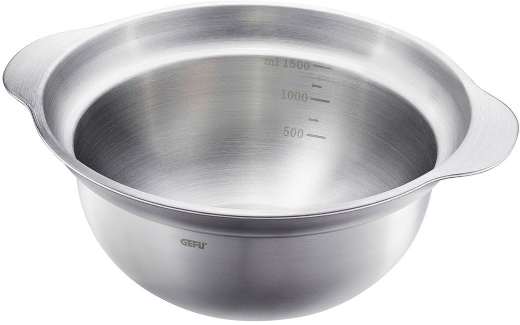 GEFU Schüssel "PREMIO", Ø 23cm, silber, Schüsseln, mit ergonomische Griffe für sichere Handhabung