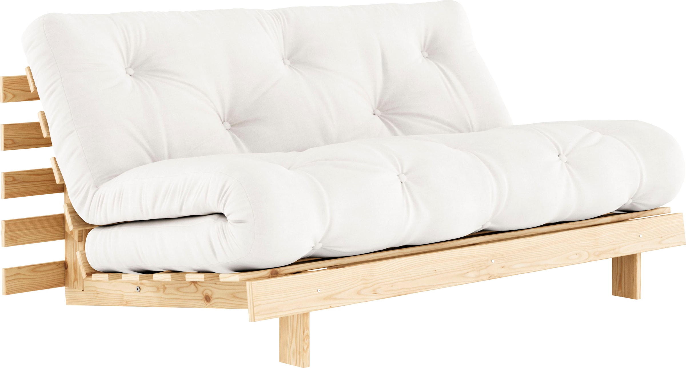 Karup Design Daybett "Roots Sofa Bed, Schlafsofa, Bettfunktion, FSC-Massivholz" Inkl. Futonmatratze, Made in Europe, langlebig, B: 140 oder 160 cm