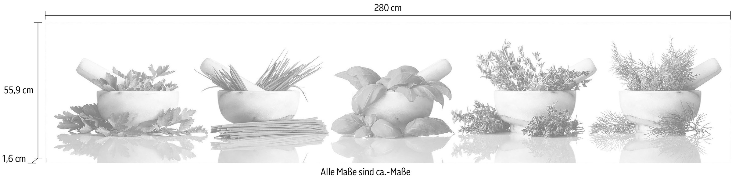 Thumbnail - Express Küchen Küchenrückwand "Kräuter"