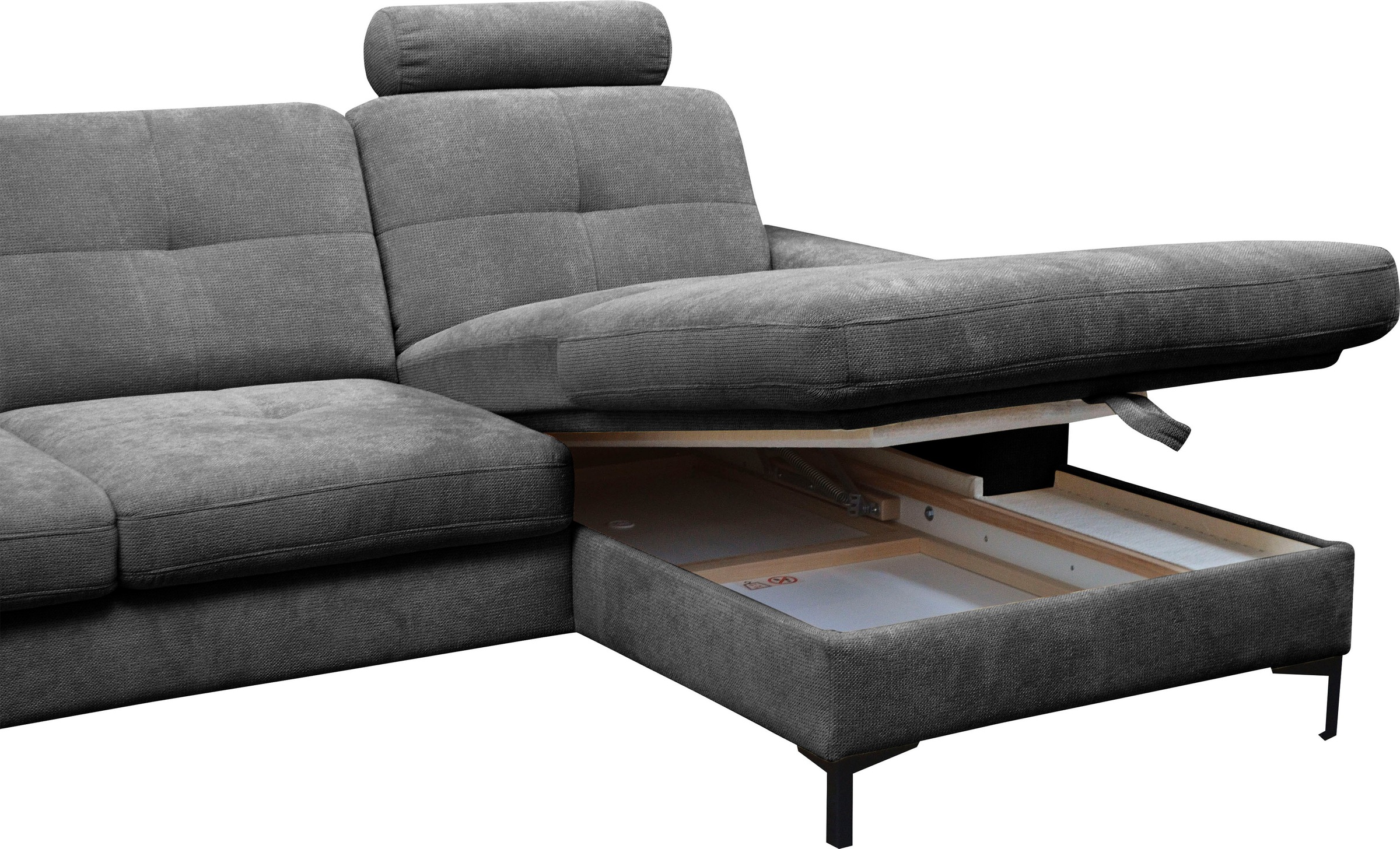 alina Ecksofa »Stelvia«, Inklusive Nackenstützen, Breite 254 cm