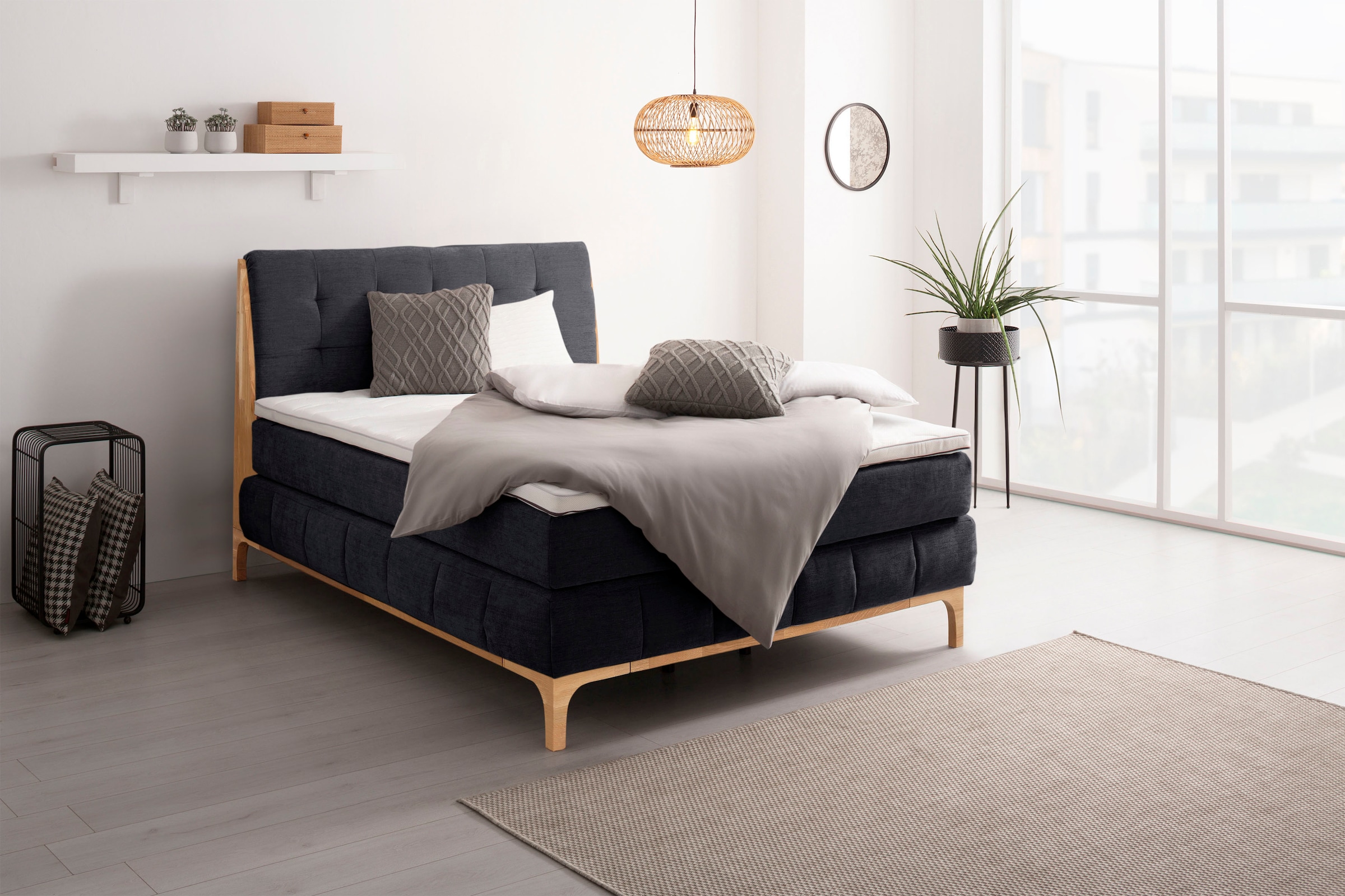 OTTO products Boxspringbett "Jelle" 5 Stk. tlg. zertifizierte, recycelte Be günstig online kaufen