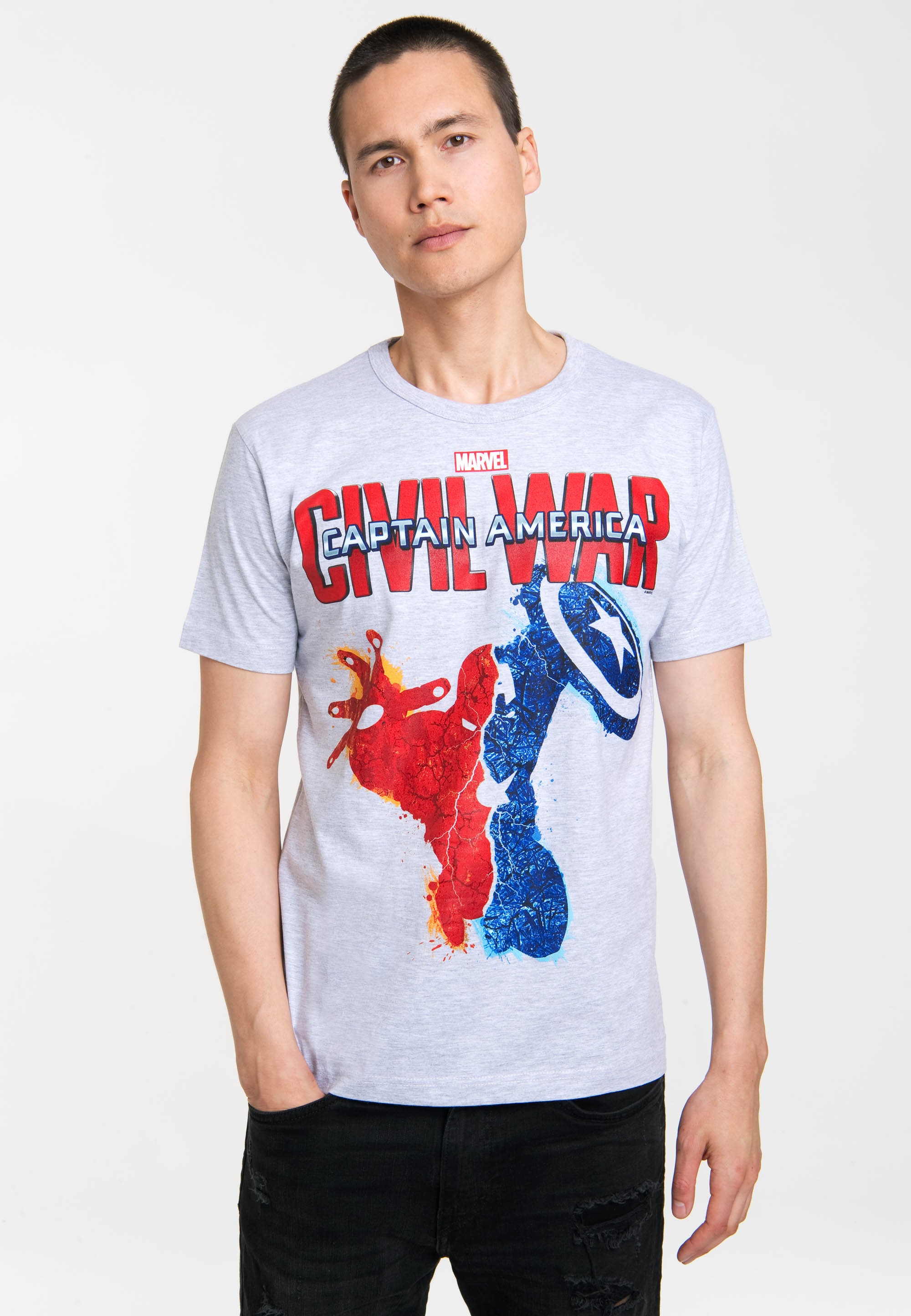 T-Shirt »Marvel - Captain America - Civil War«, mit großem Captain America-Frontprint