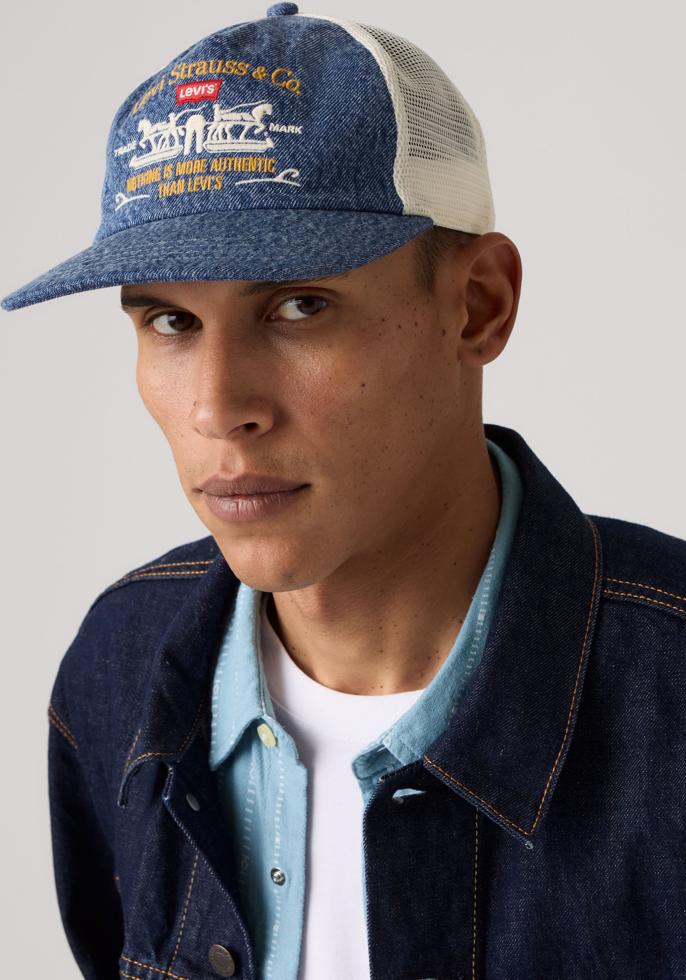 Levi's® Trucker Cap »SADDLEMAN TRUCKER« mit Netz und festem Schirm - verstellbar