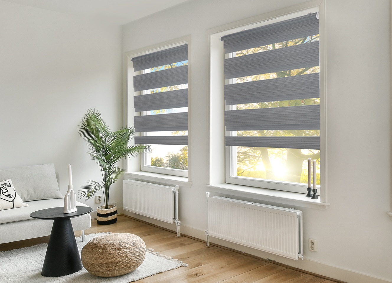 Bruno Banani Doppelrollo »NURI«, Lichtschutz, Sichtschutz, ohne Bohren, freihängend, Klemmfix-Doppelrollo, NEUHEIT!