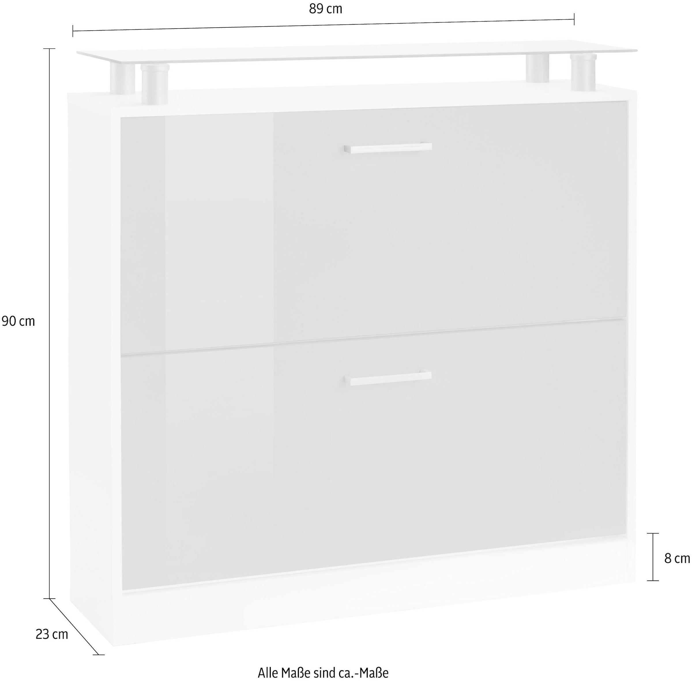 borchardt Möbel Schuhschrank »Finn«, Breite 89 cm, mit Glasablage | Sale  bei BAUR