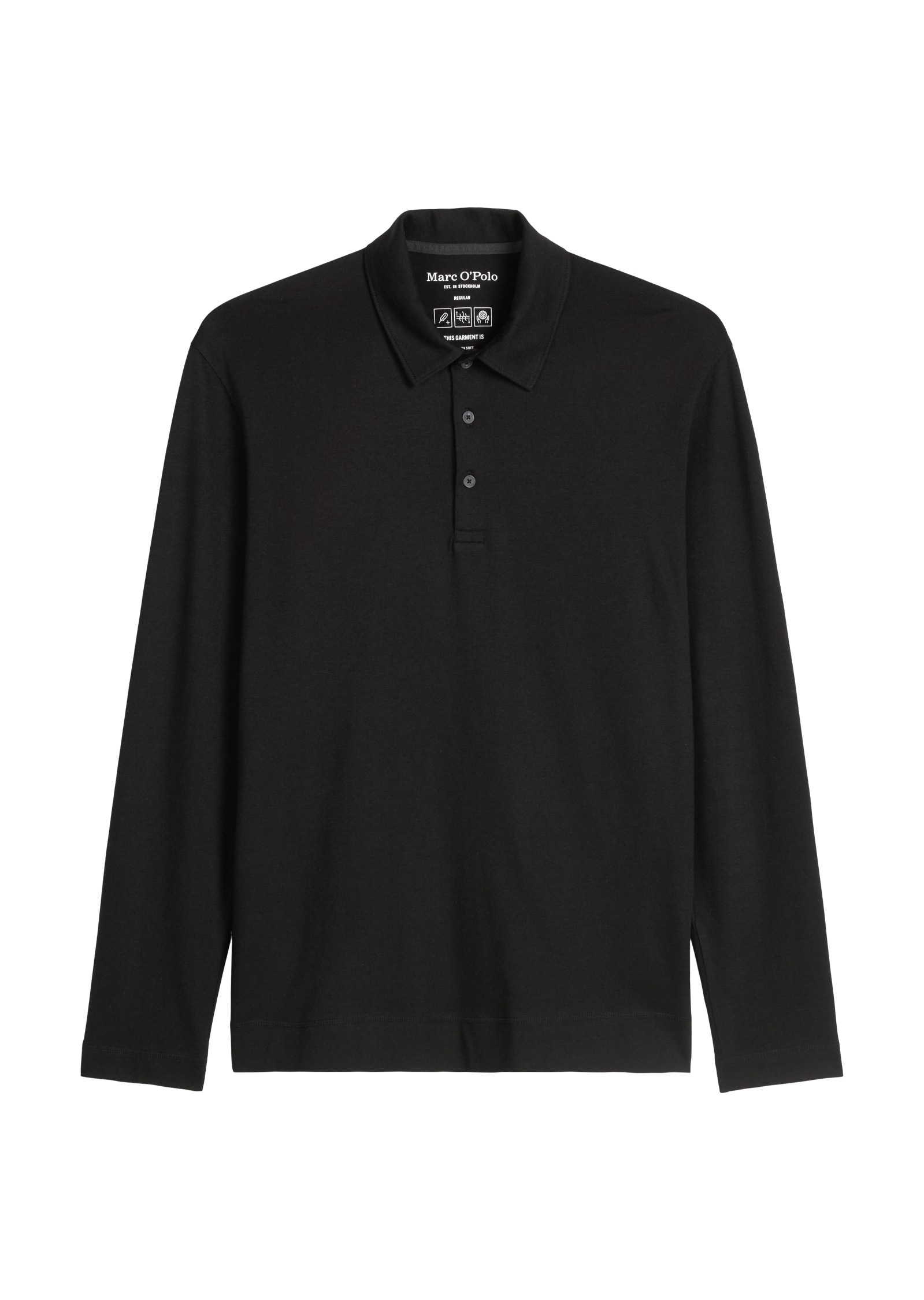 Marc O'Polo Langarm-Poloshirt »aus weichem Wool Blend Jersey«