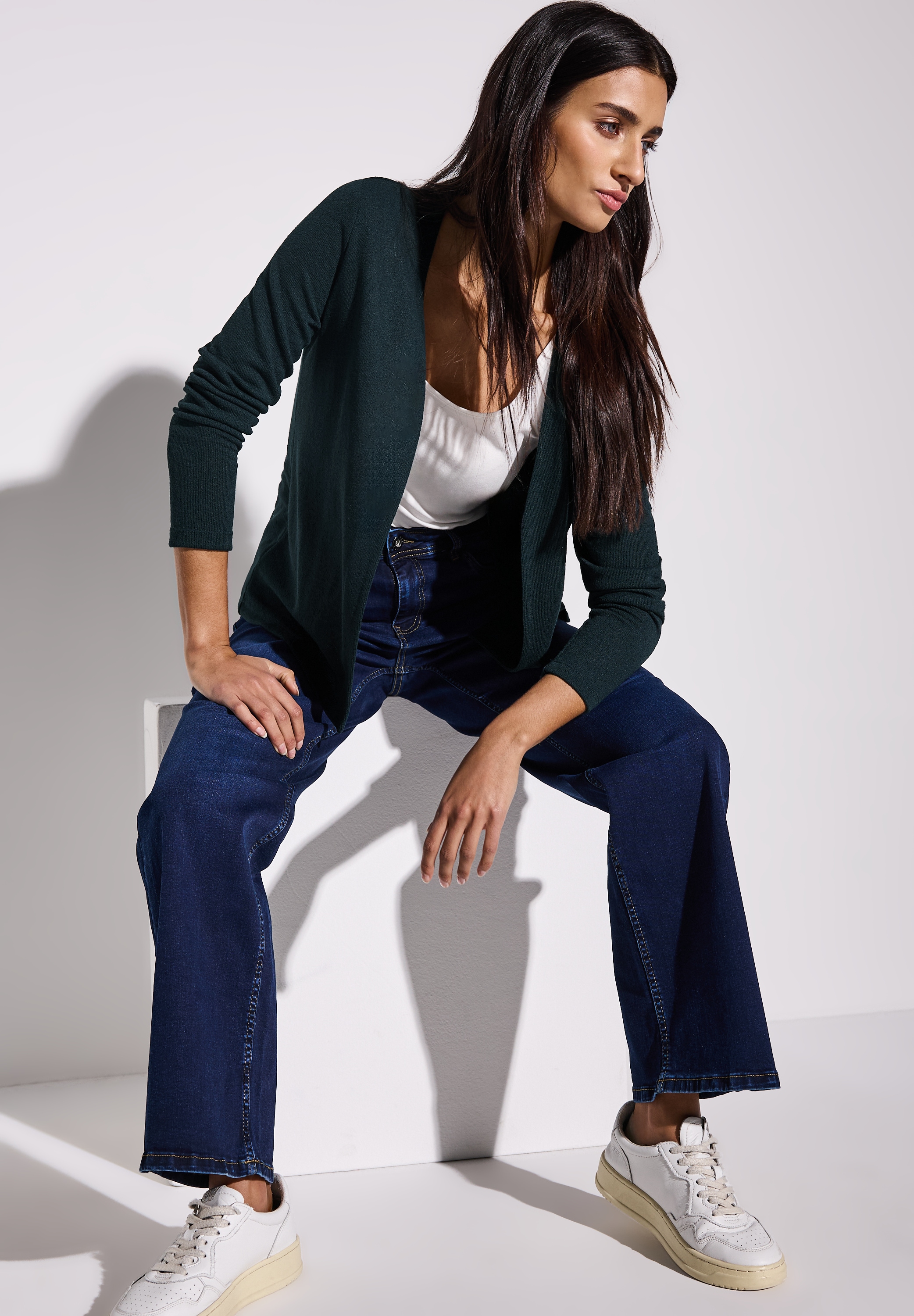 STREET ONE Shirtjacke »NETTE«, im Strick Look