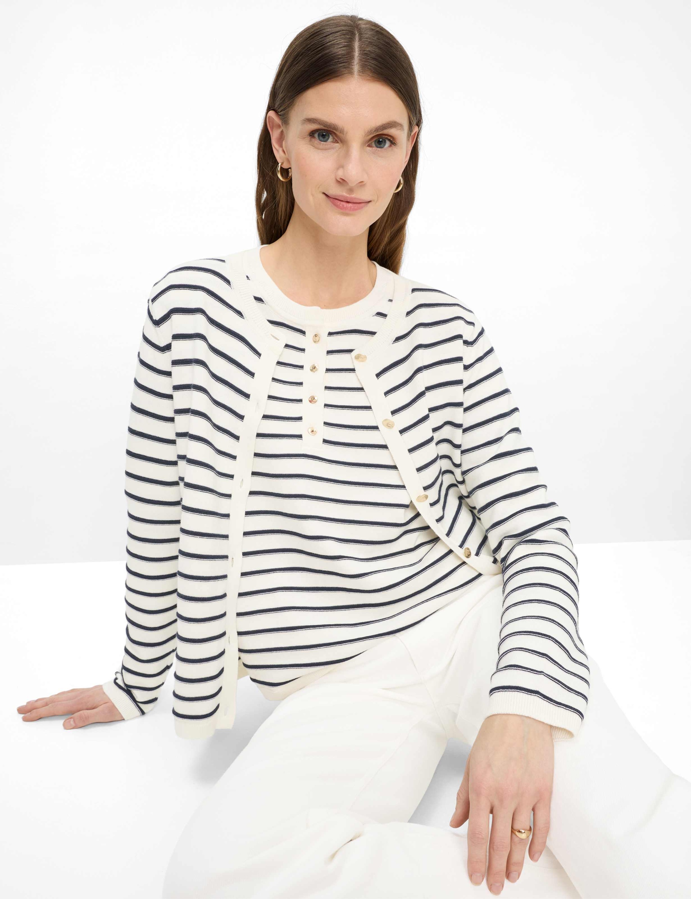 BRAX Lucy Knit Pullover Navy 46 3