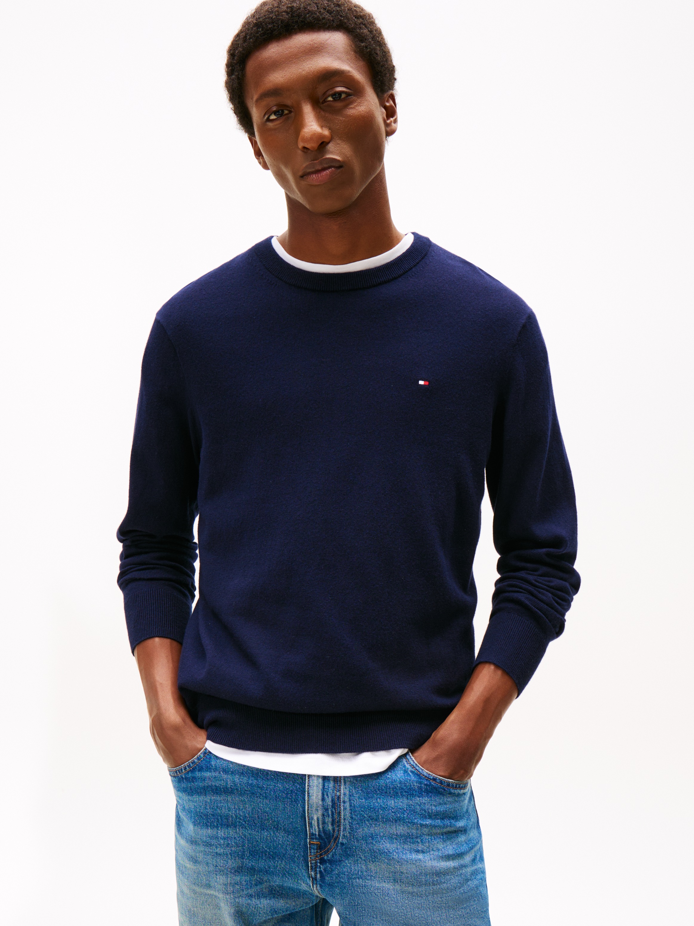 Thumbnail - Tommy Hilfiger Rundhalspullover "PIMA ORG CTN CASHMERE CREW NECK"