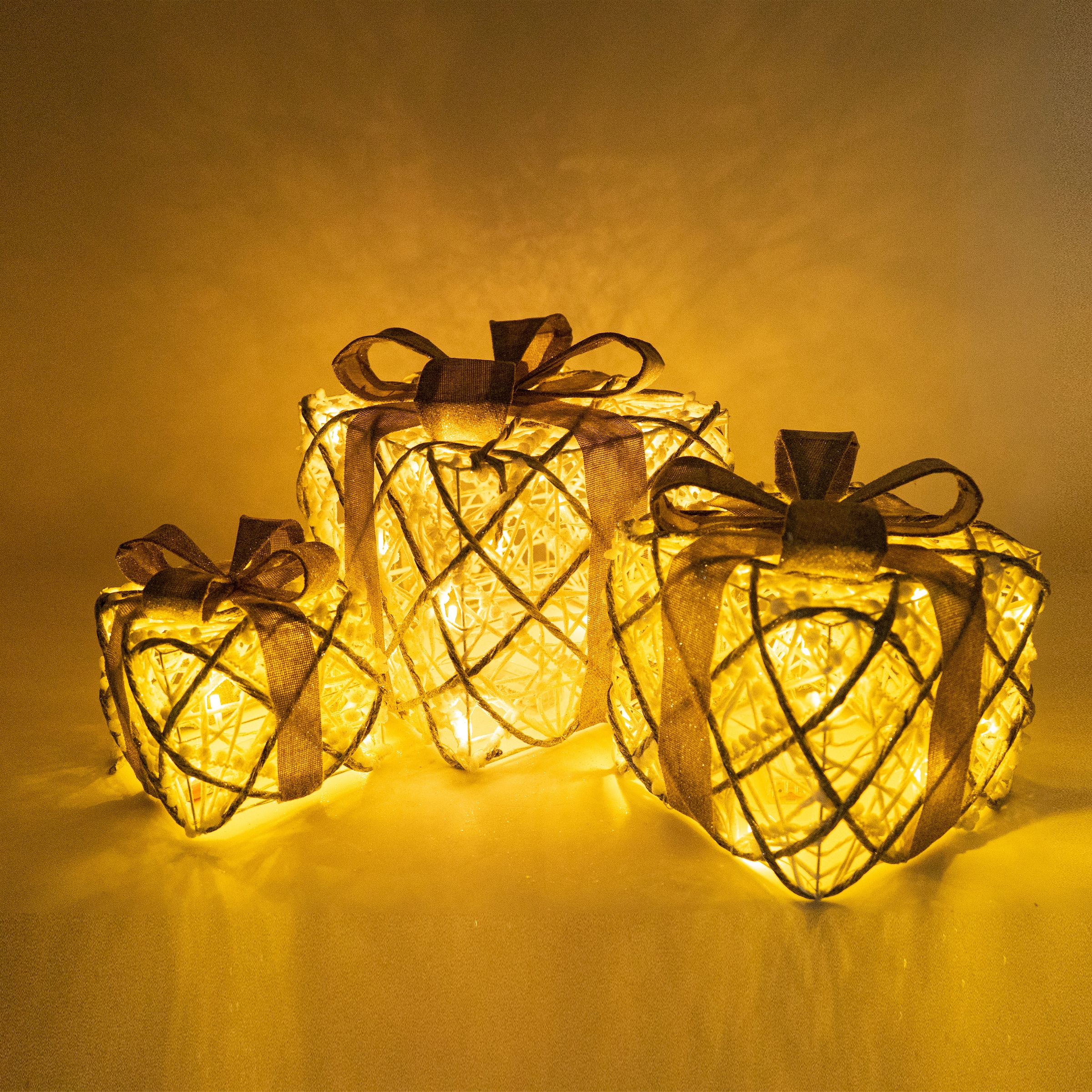 NOOR LIVING Dekolicht »LED Geschenke, Weihnachtsdeko«, im 3er-Set, je 10,  15 und 20 LEDs | BAUR