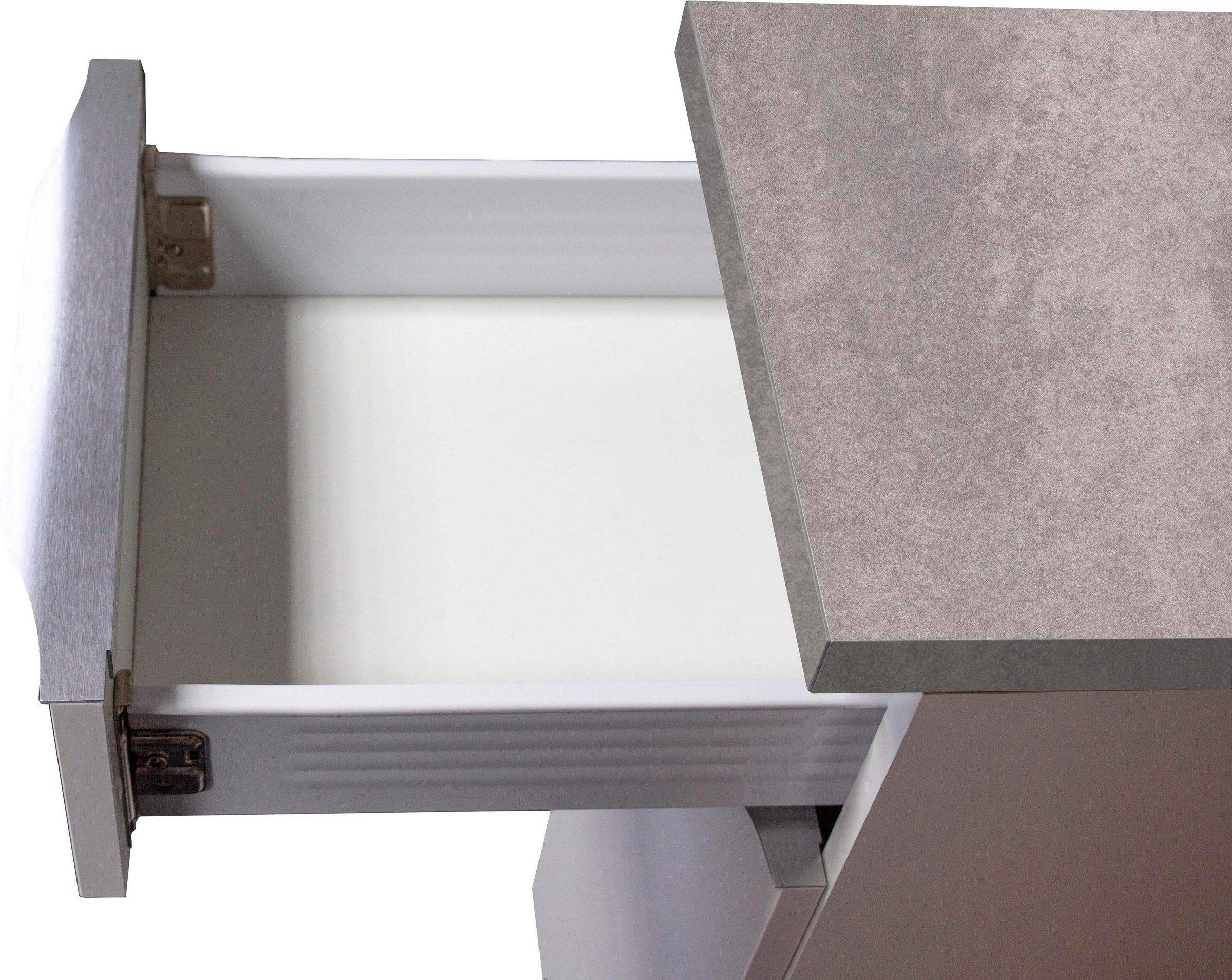 KOCHSTATION Küchenzeile »KS-Aken« Breite 210 cm, wahlweise mit E-Geräten, mit Arbeitsplatte 38 mm stark