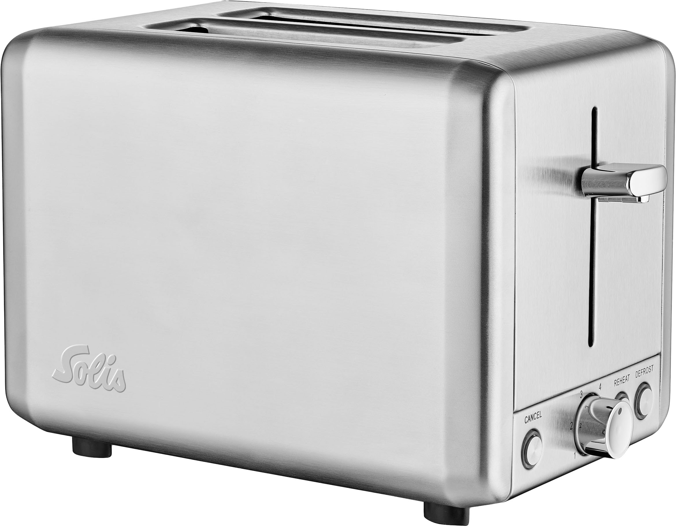 SOLIS OF SWITZERLAND Toaster "Steel Toaster (Typ 8002)", 2 kurze Schlitze, 925 W, mit 2 Schlitzen, Edelstahl