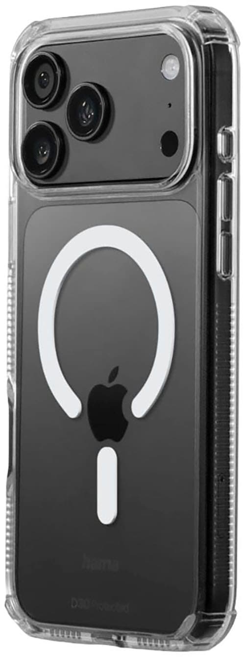 Hama Smartphone-Hülle »Handyhülle für iPhone 17 Pro Max/18 Pro Max (für MagSafe, stoßfest)« D3O-Technologie, Fallschutz bis 3,5 m, Kratzschutz, magnetisch