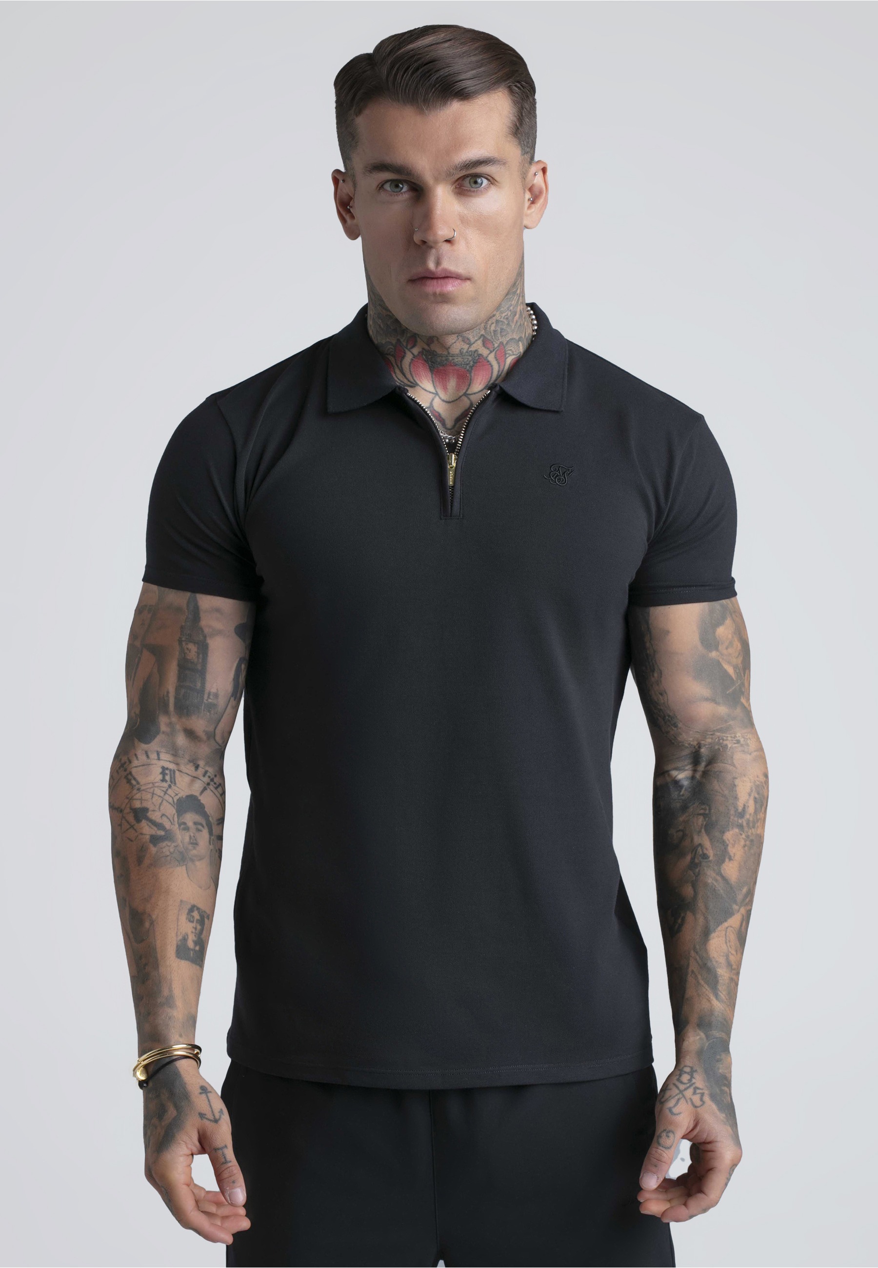 Siksilk Poloshirt »SikSilk Zip Polo T-Shirt« 1