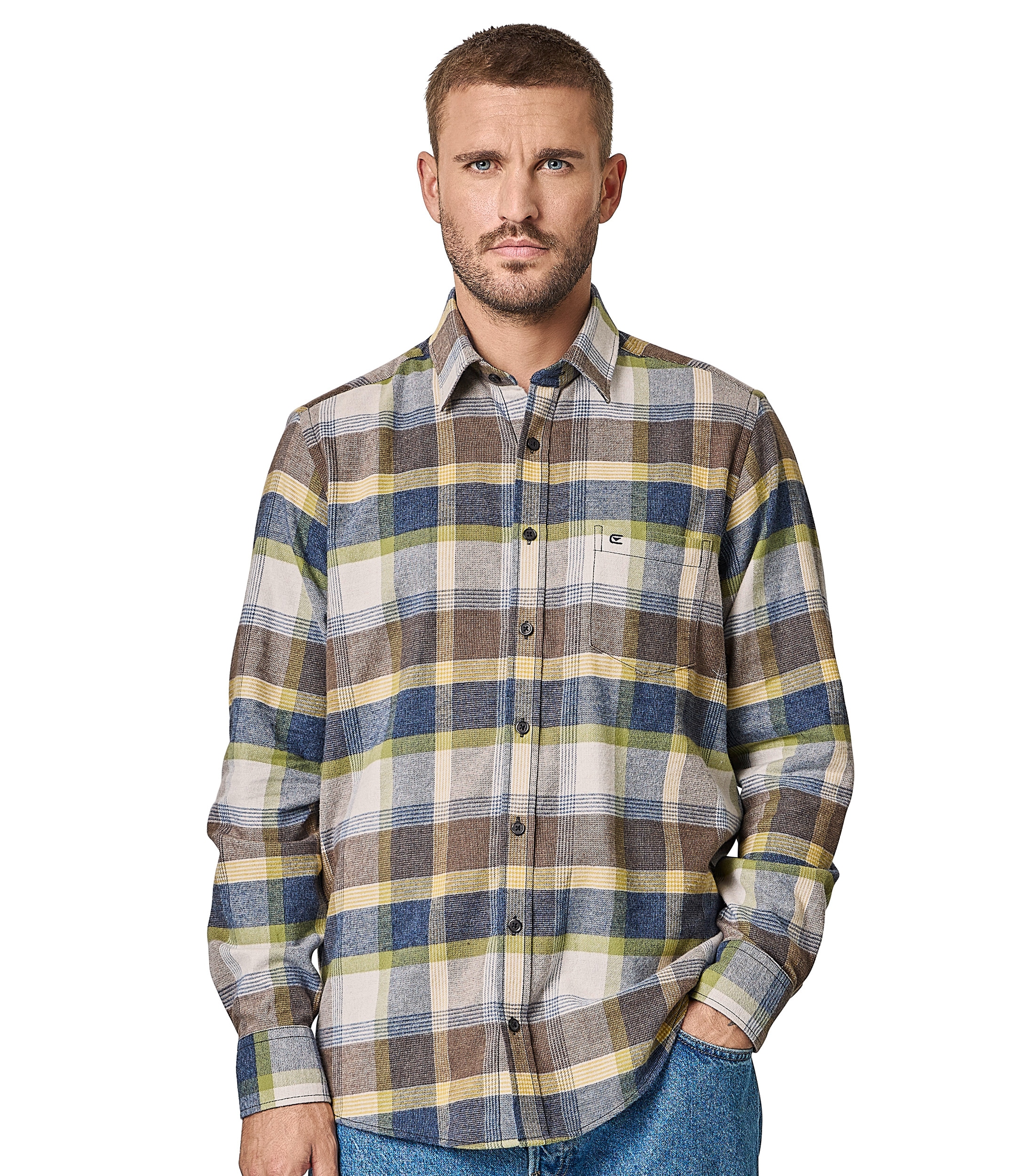 CASAMODA Flanellhemd "CASAMODA Flanellhemd kariert" günstig online kaufen