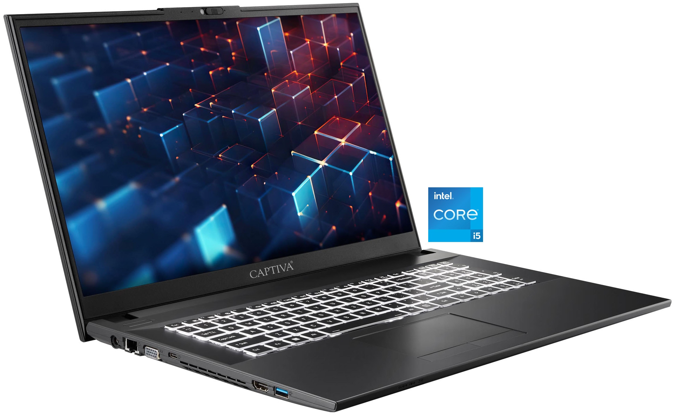 CAPTIVA Business-Notebook "Power Starter I99-218CH", schwarz (silberfarben), 32 GB RAM 1.000 GB SSD, Core i5, ohne Betriebssystem, Notebooks