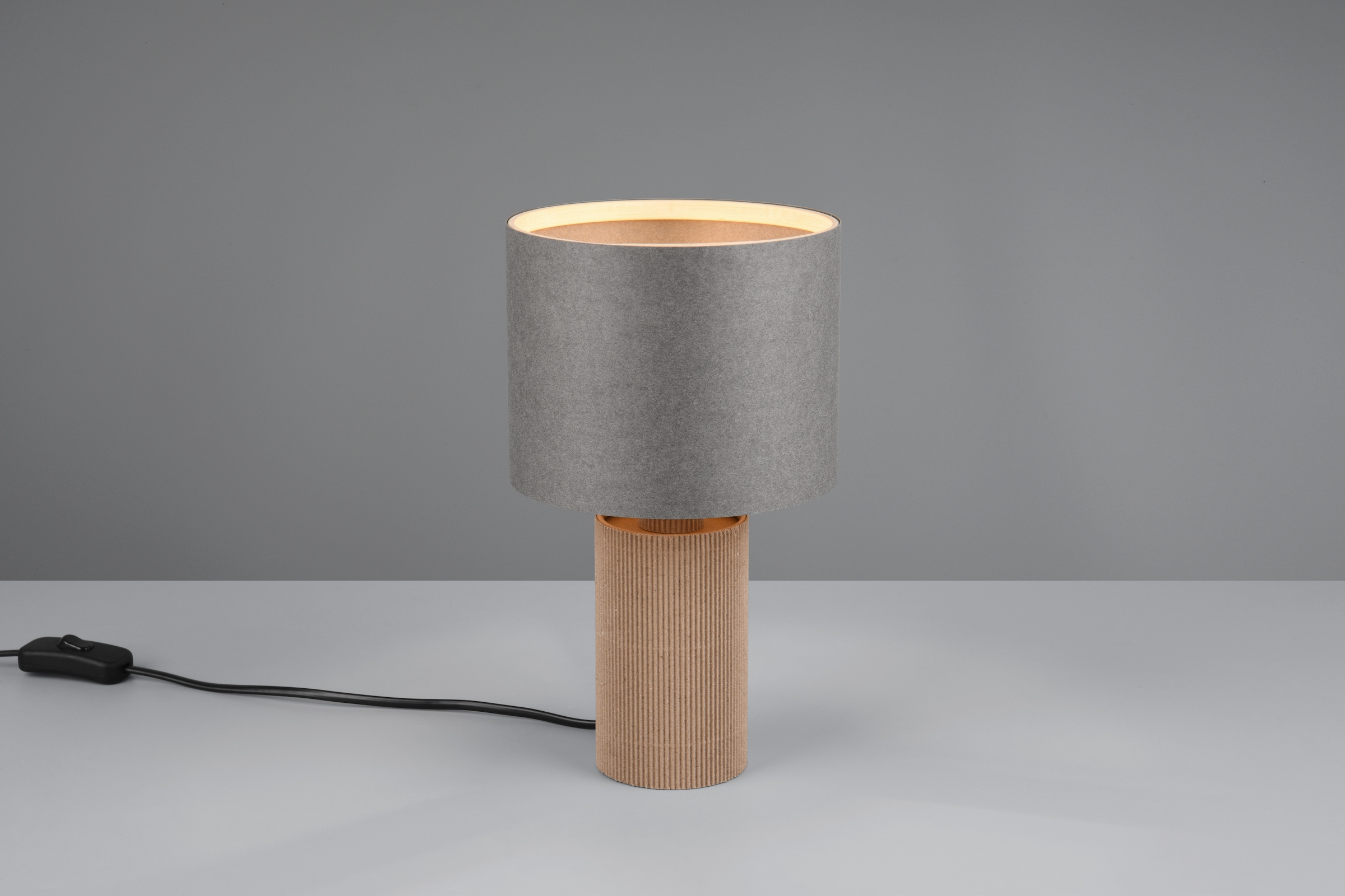 TRIO Leuchten Tischleuchte »CANIO, Tischlampe aus Bambus+Pappe, exkl. Leuchtmittel max 40W« E14 1 Stk. warmweiß - kaltweiß Schnurschalter, Nachttischlampe Schlafzimmer