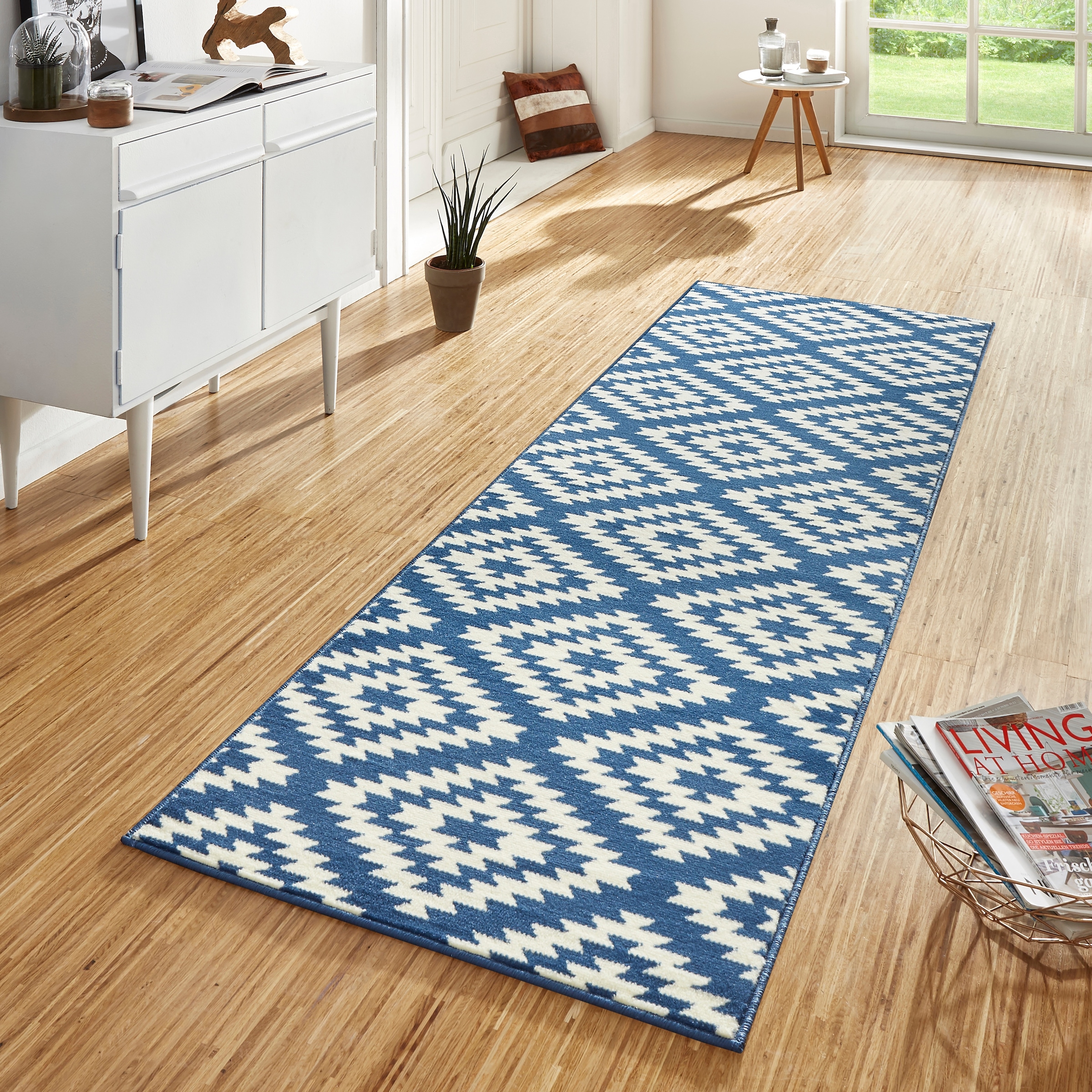 HANSE Home Läufer »Nordic«, rechteckig, 9 mm Höhe, Kurzflor, Raute, Teppich, Weich, Esszimmer, Kinderzimmer, Flur, Modern