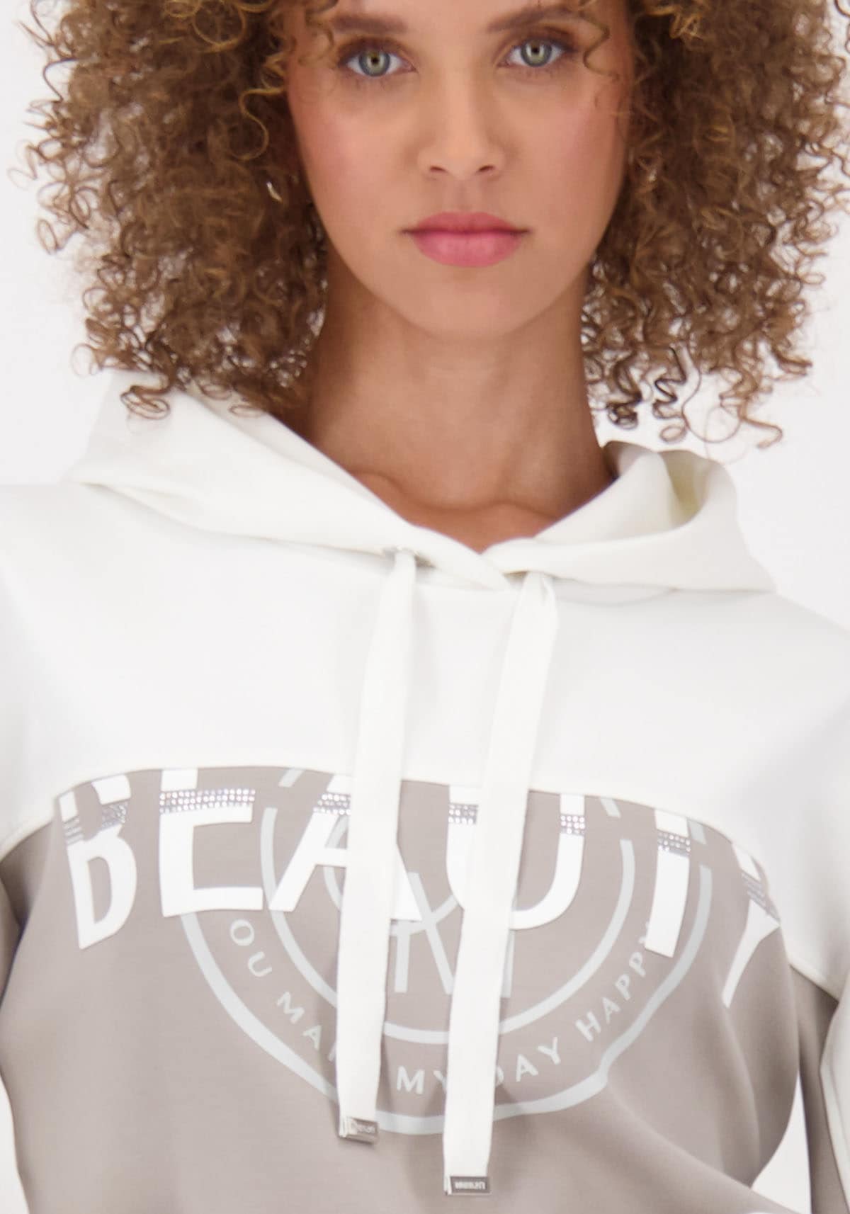 Monari Minikleid »Kleid Colorblock Sweat«, mit Kapuze, regular fit, colorblocking