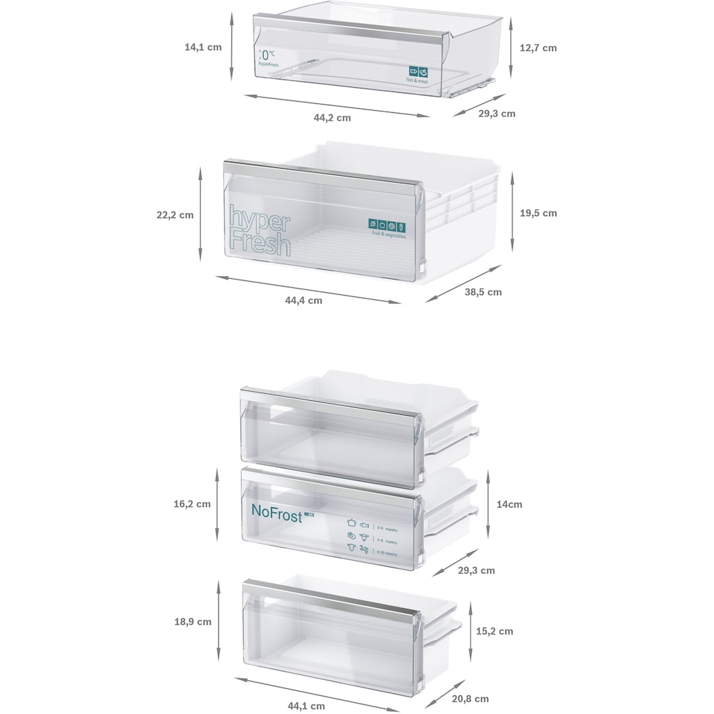 SIEMENS Einbaukühlgefrierkombination »KI86NVSE0«, KI86NVSE0, 177,2 cm hoch, 54,1 cm breit